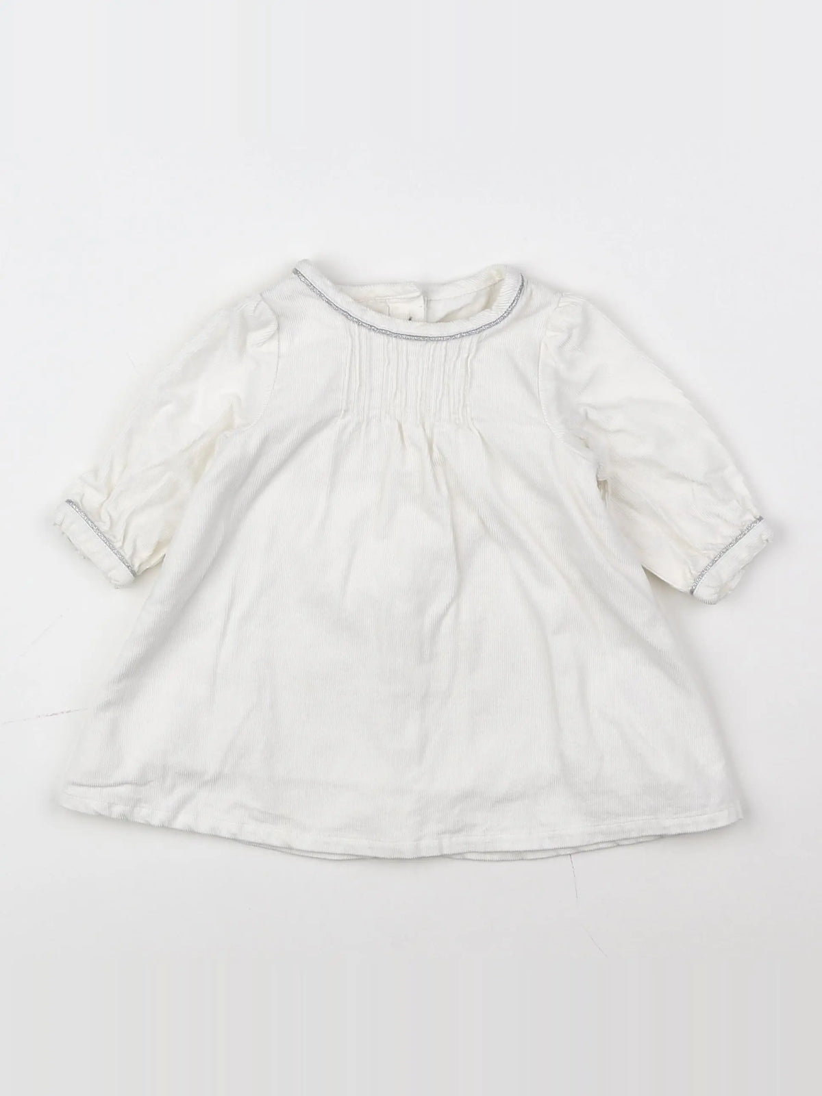 Petit Bateau - robe blanc - 3 mois
