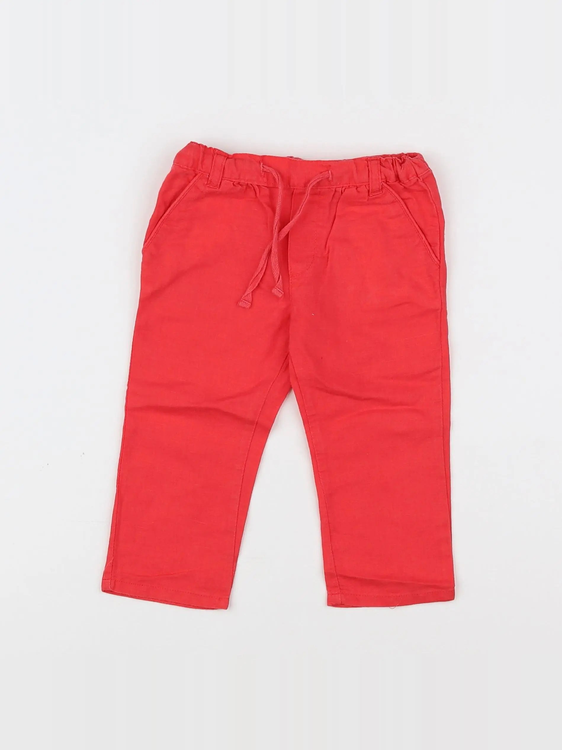 Boutchou - pantalon rouge - 9 mois