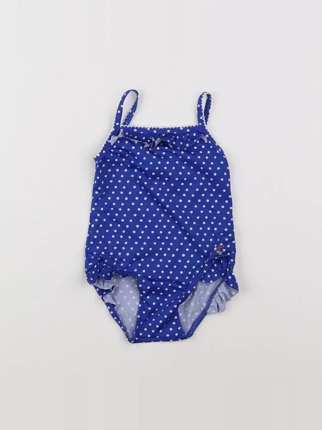 Petit Bateau - maillot de bain bleu, blanc - 12 mois