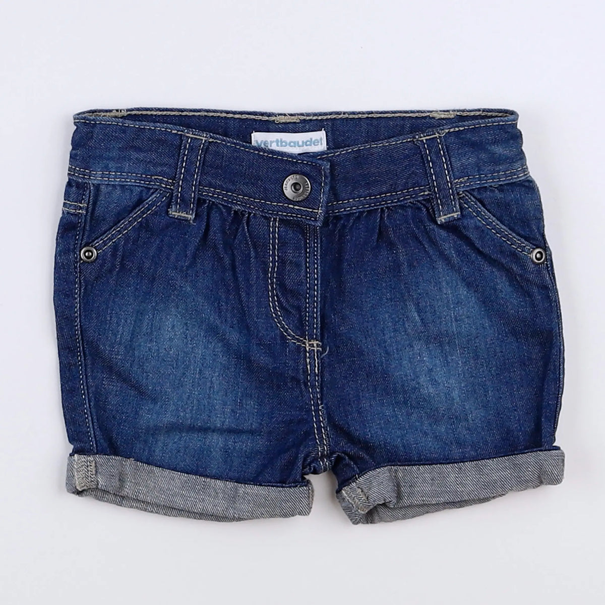 Vertbaudet - short bleu - 6 mois