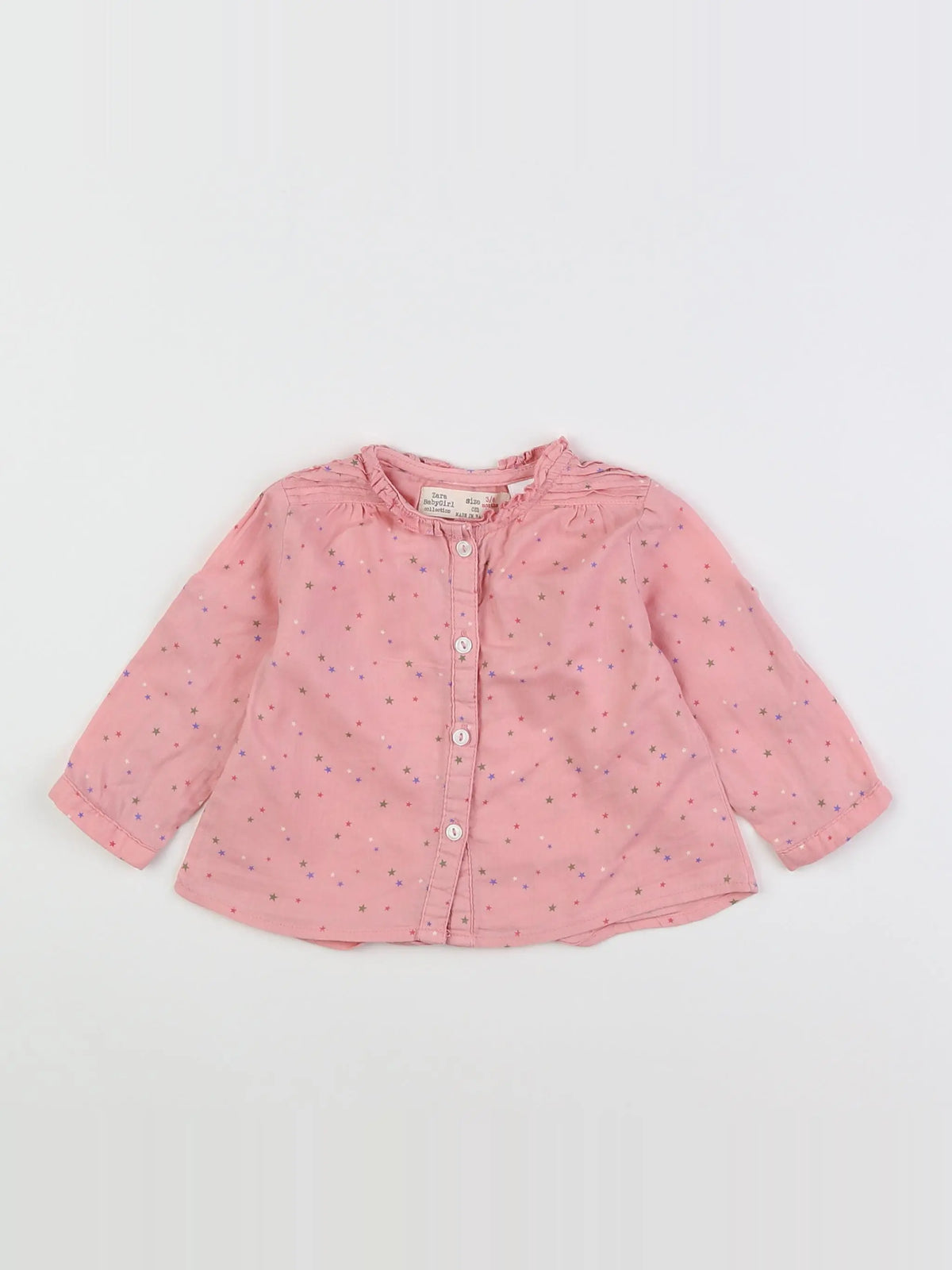 Zara - blouse rose - 3/6 mois
