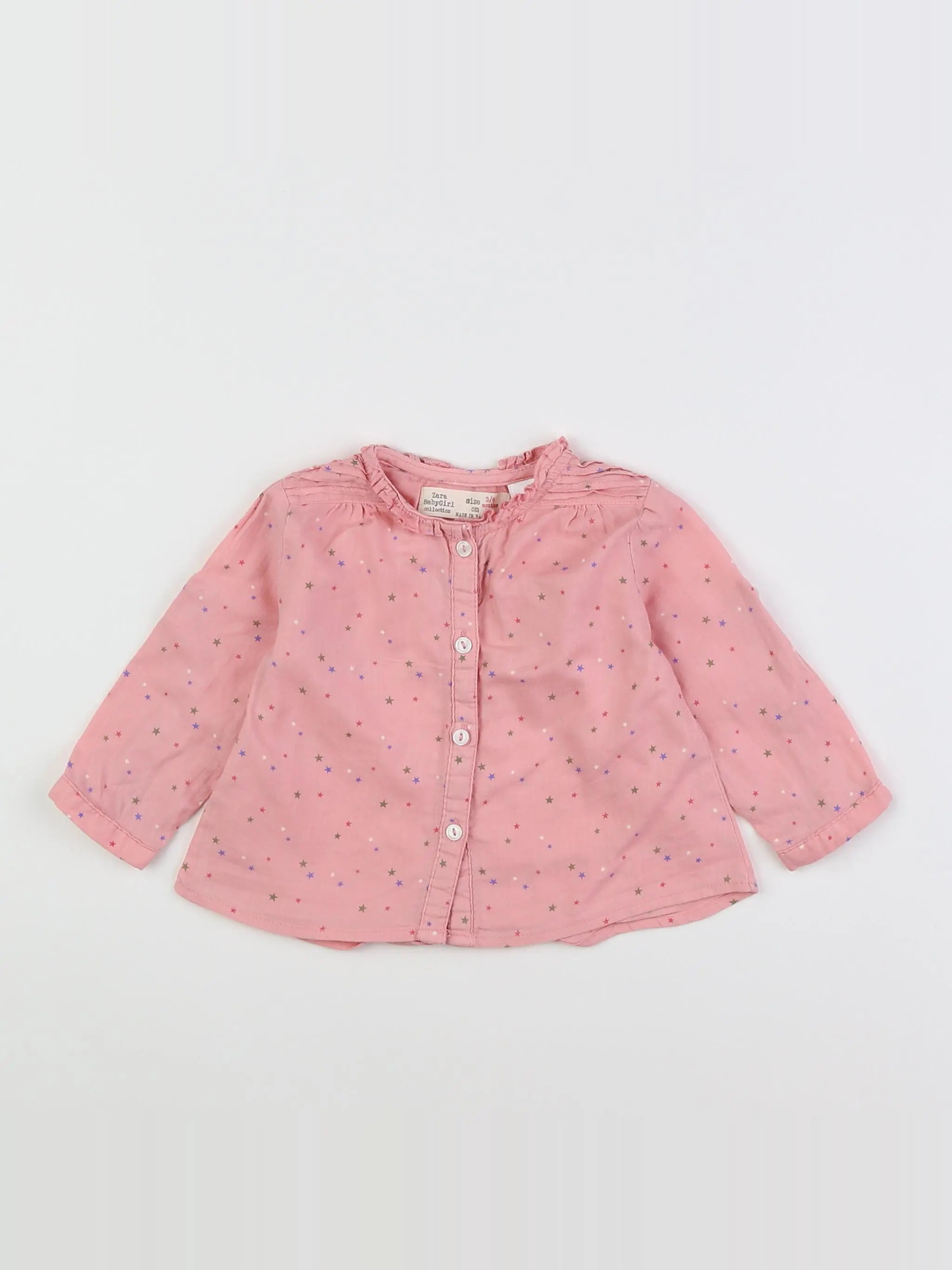 Zara - blouse rose - 3/6 mois
