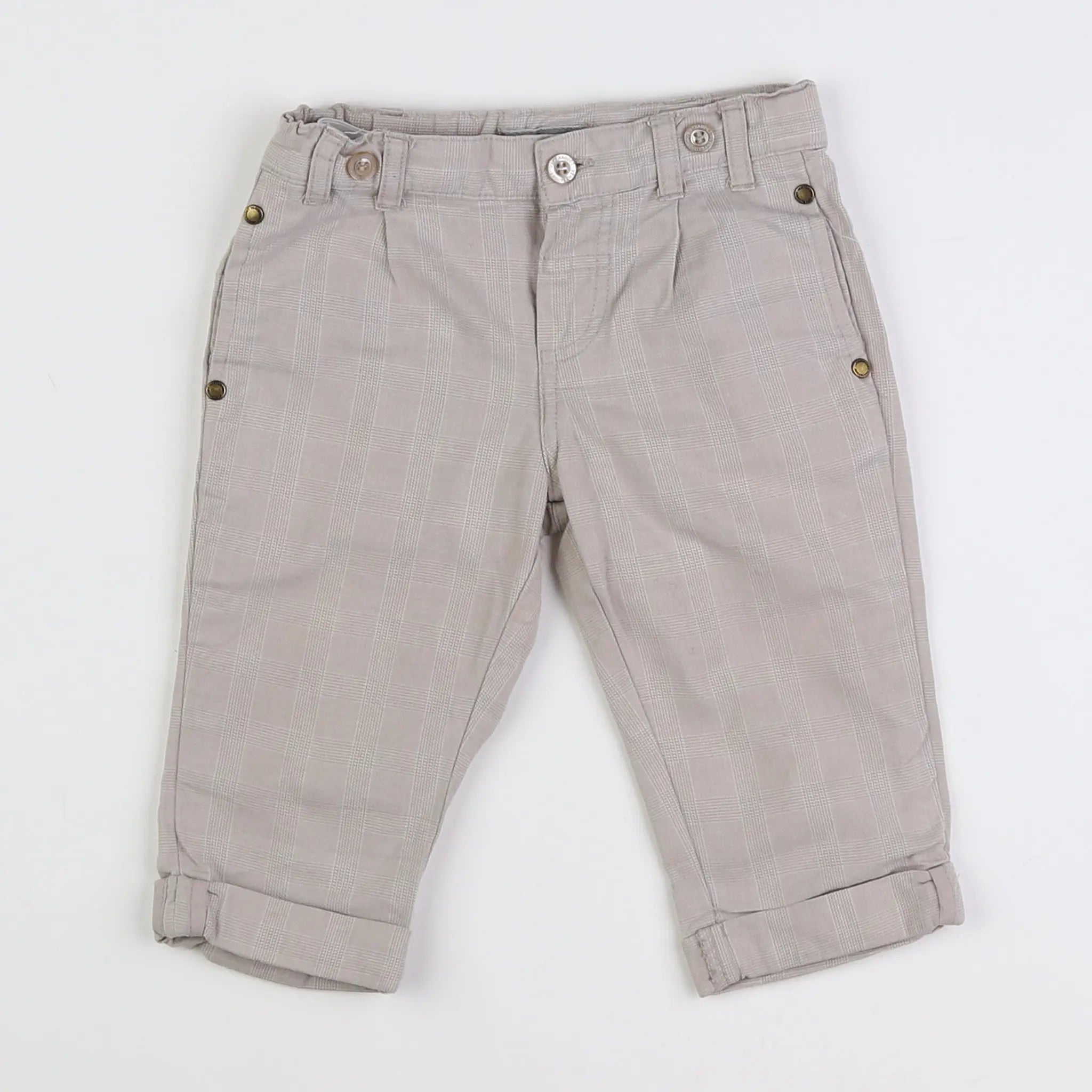 Vertbaudet - pantalon beige - 9 mois