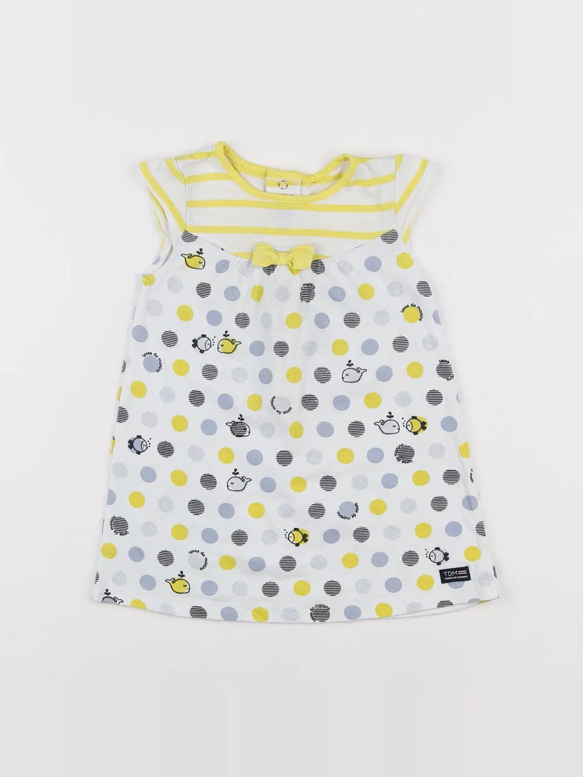 Terre de marins - robe blanc, jaune - 12 mois