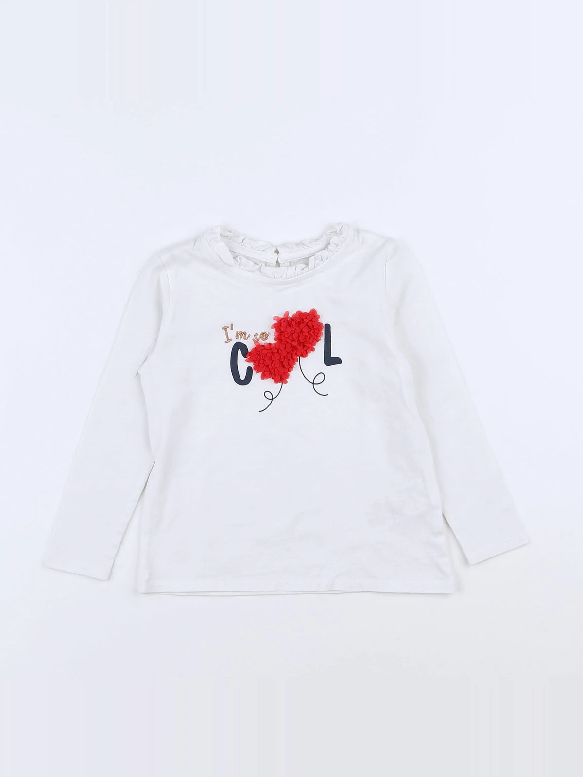 Vertbaudet - tee-shirt blanc - 3 mois