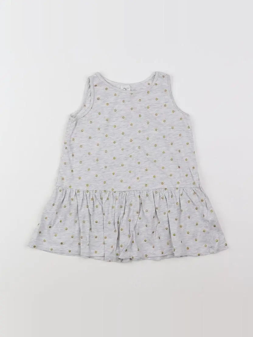 H&M - robe gris, or - 12/18 mois