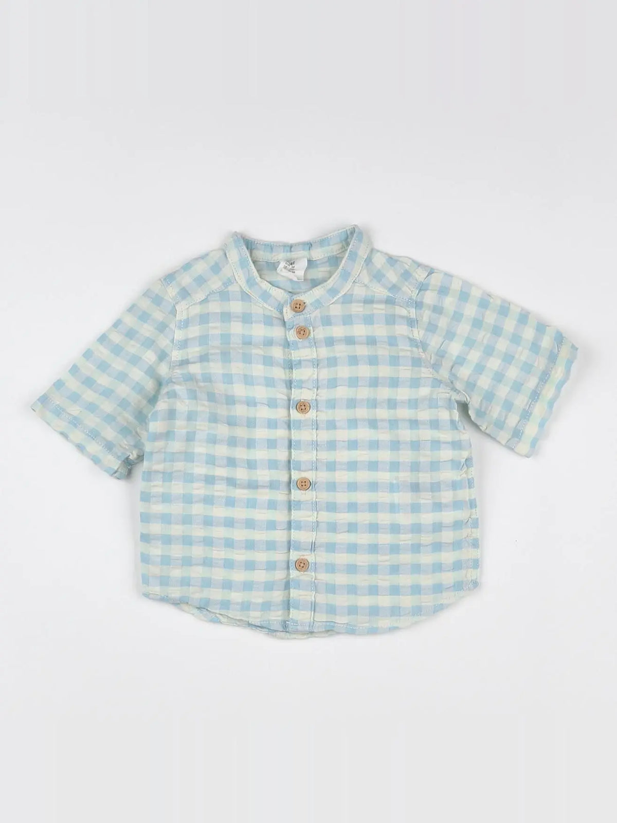 H&M - tee-shirt blanc, bleu - 3/6 mois