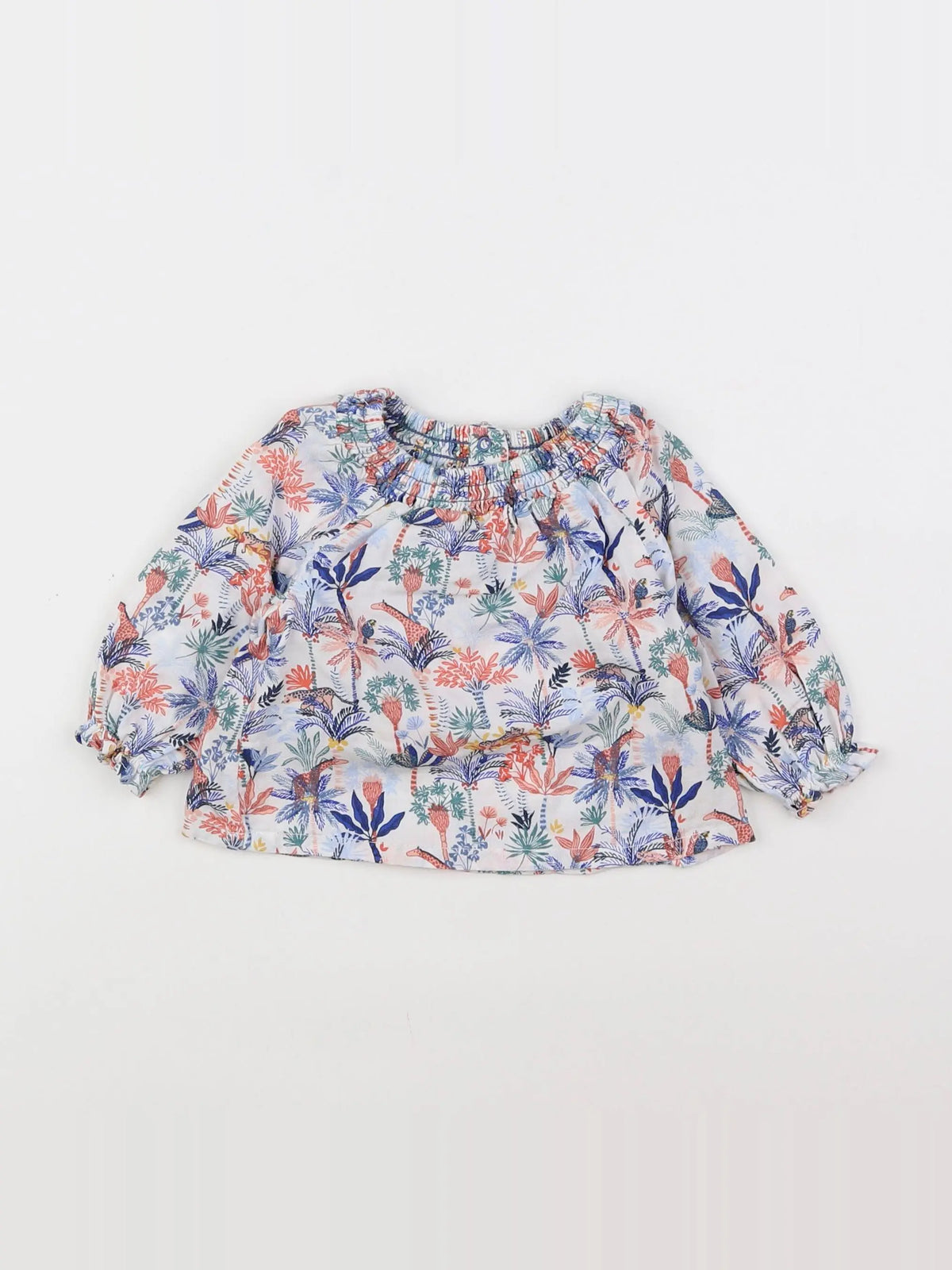 Tape à l'oeil - blouse blanc, bleu - 3 mois
