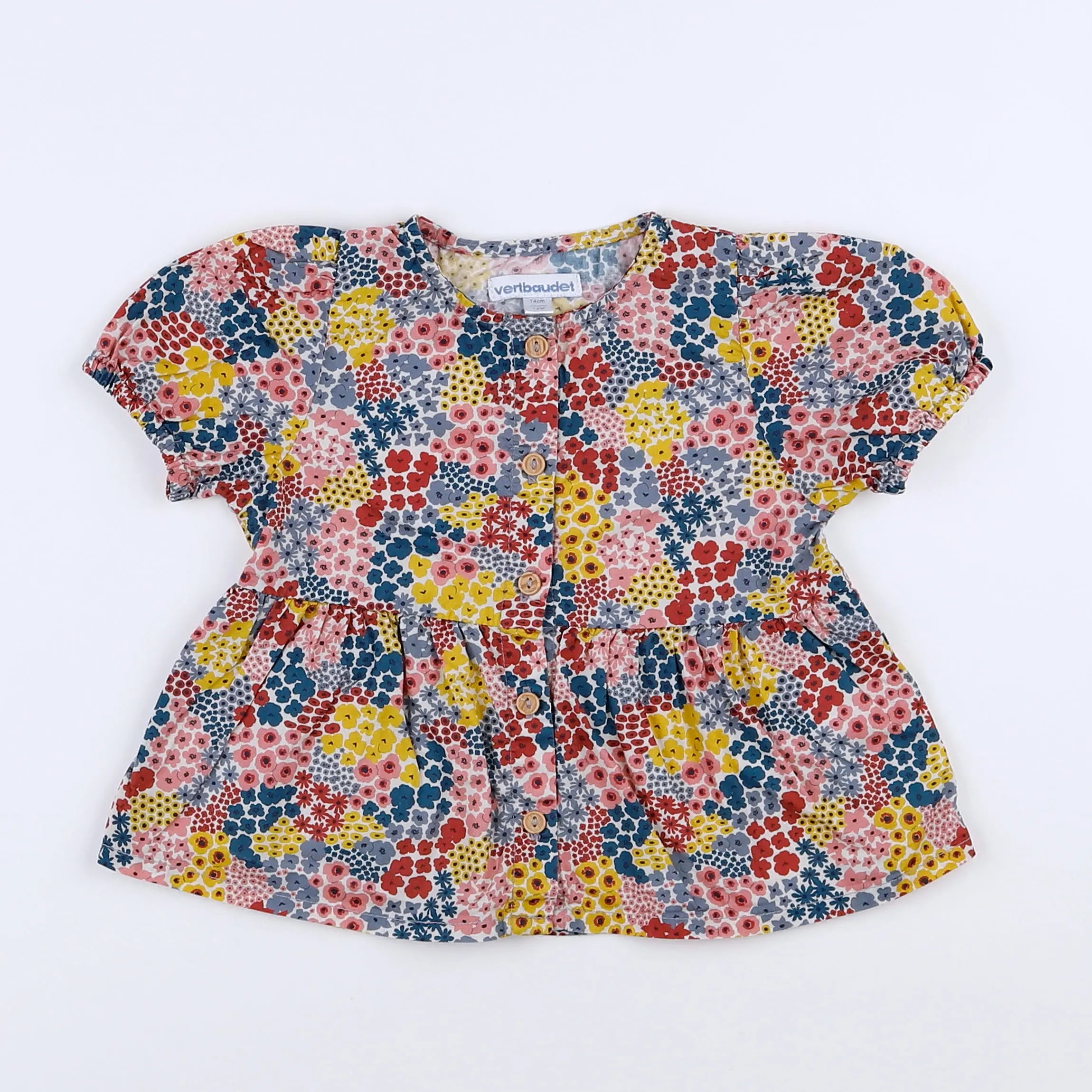 Vertbaudet - blouse multicolore - 12 mois