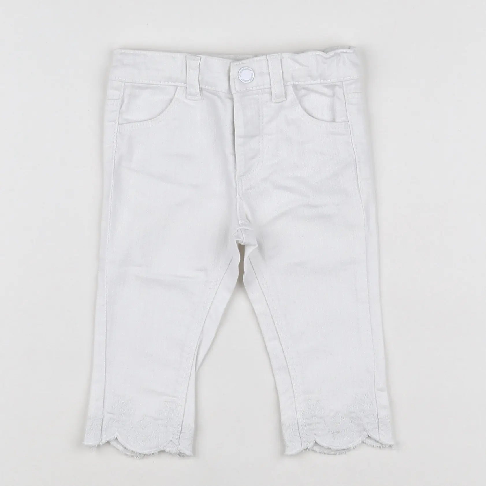 Vertbaudet - pantalon blanc - 6 mois