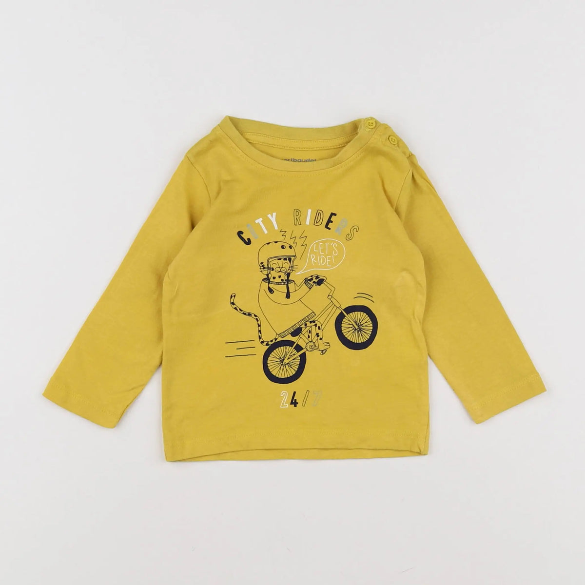 Vertbaudet - tee-shirt jaune - 6 mois