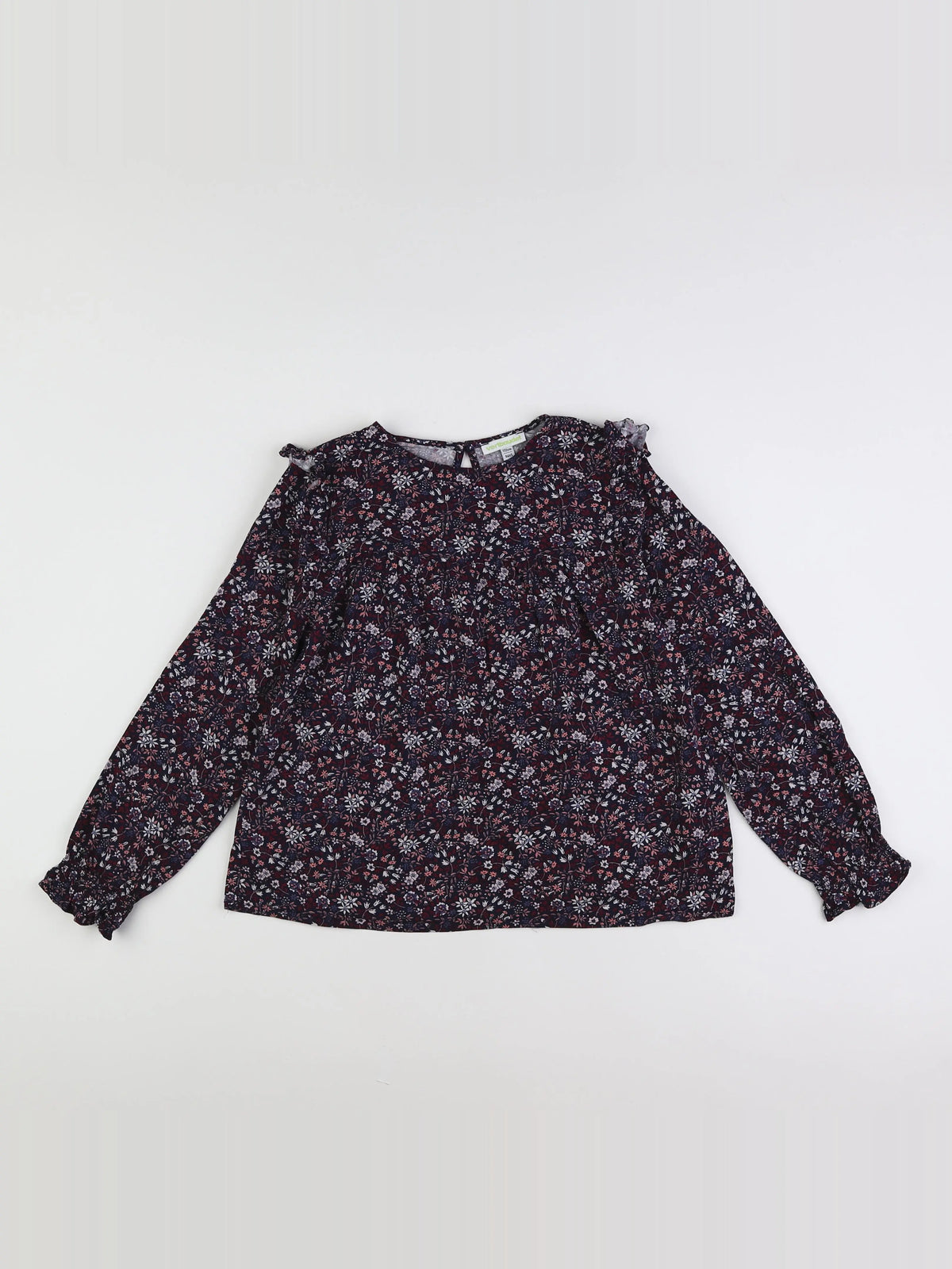 Vertbaudet - blouse bleu, rouge - 9 ans