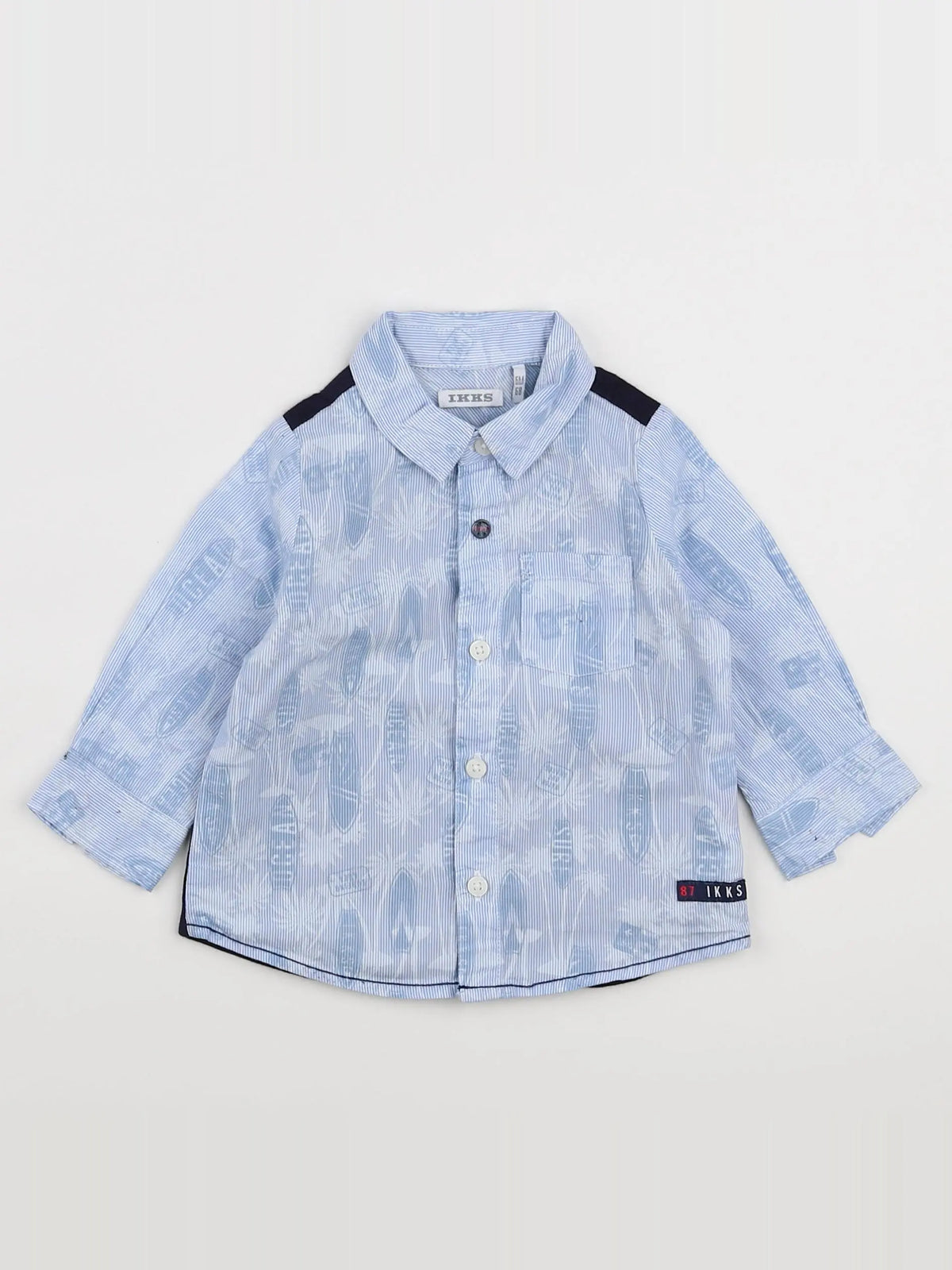 IKKS - chemise bleu - 6 mois