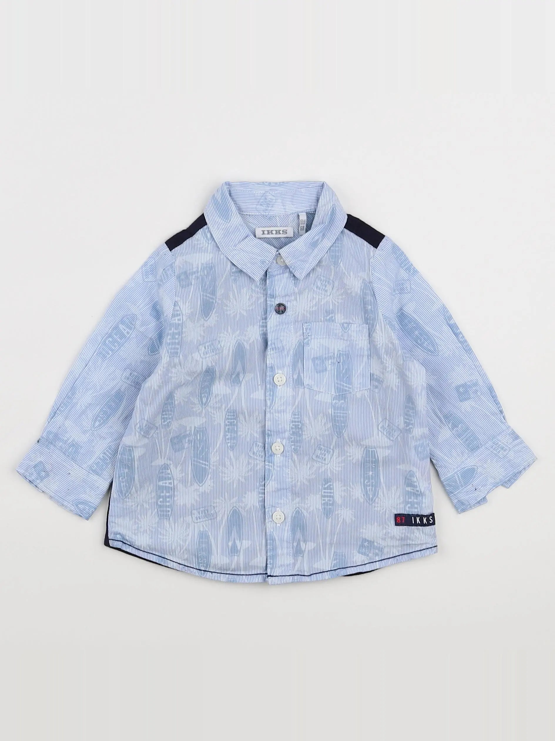 IKKS - chemise bleu - 6 mois