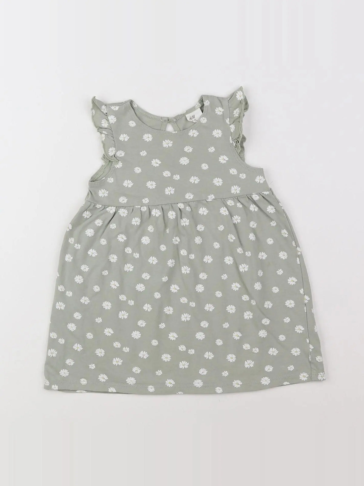 H&M - robe vert - 9/12 mois