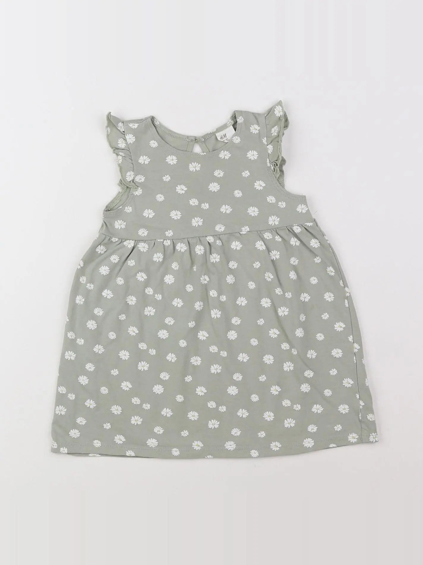 H&M - robe vert - 9/12 mois