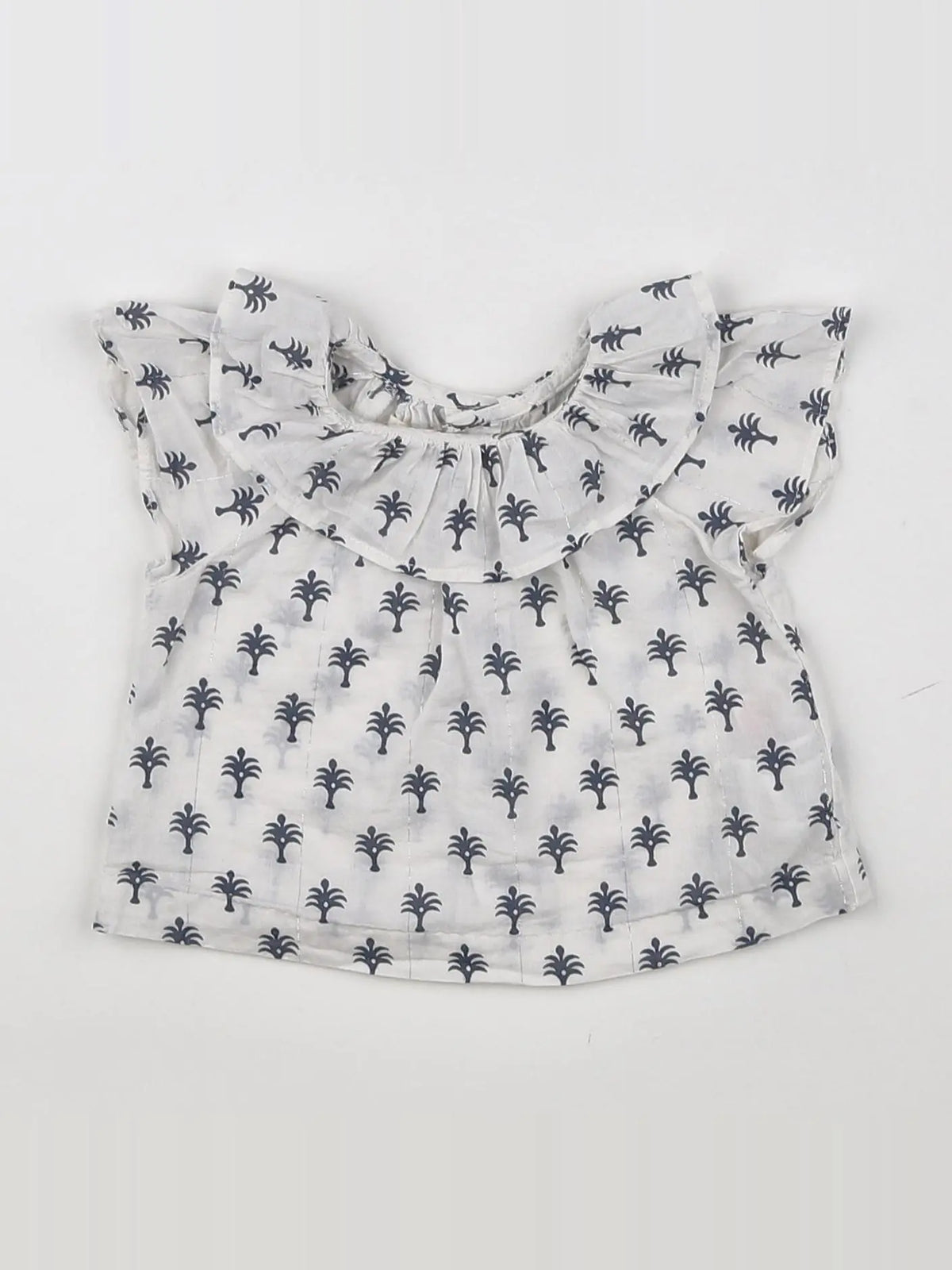 Gocco - blouse blanc, bleu - 6/9 mois