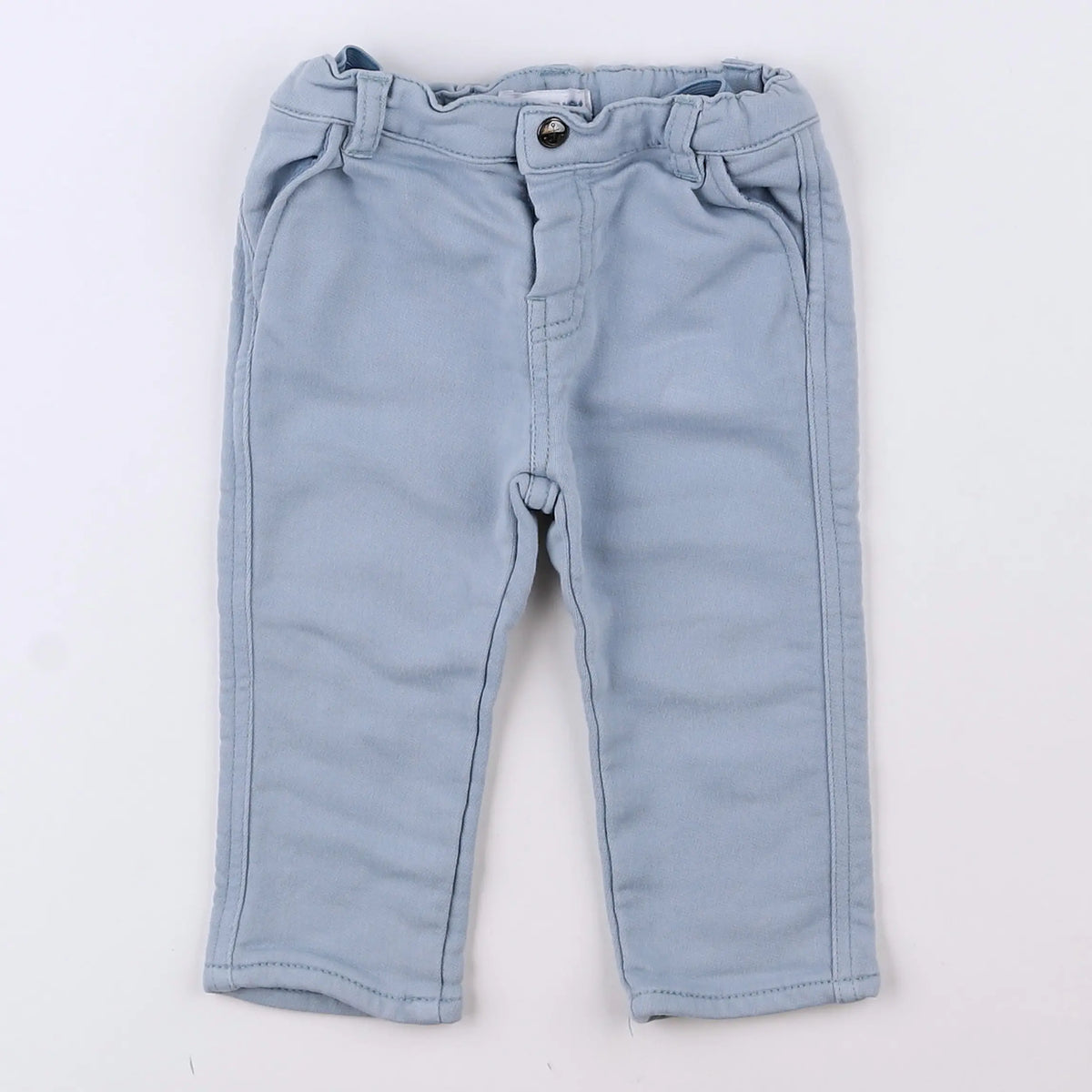 Vertbaudet - pantalon bleu - 12 mois