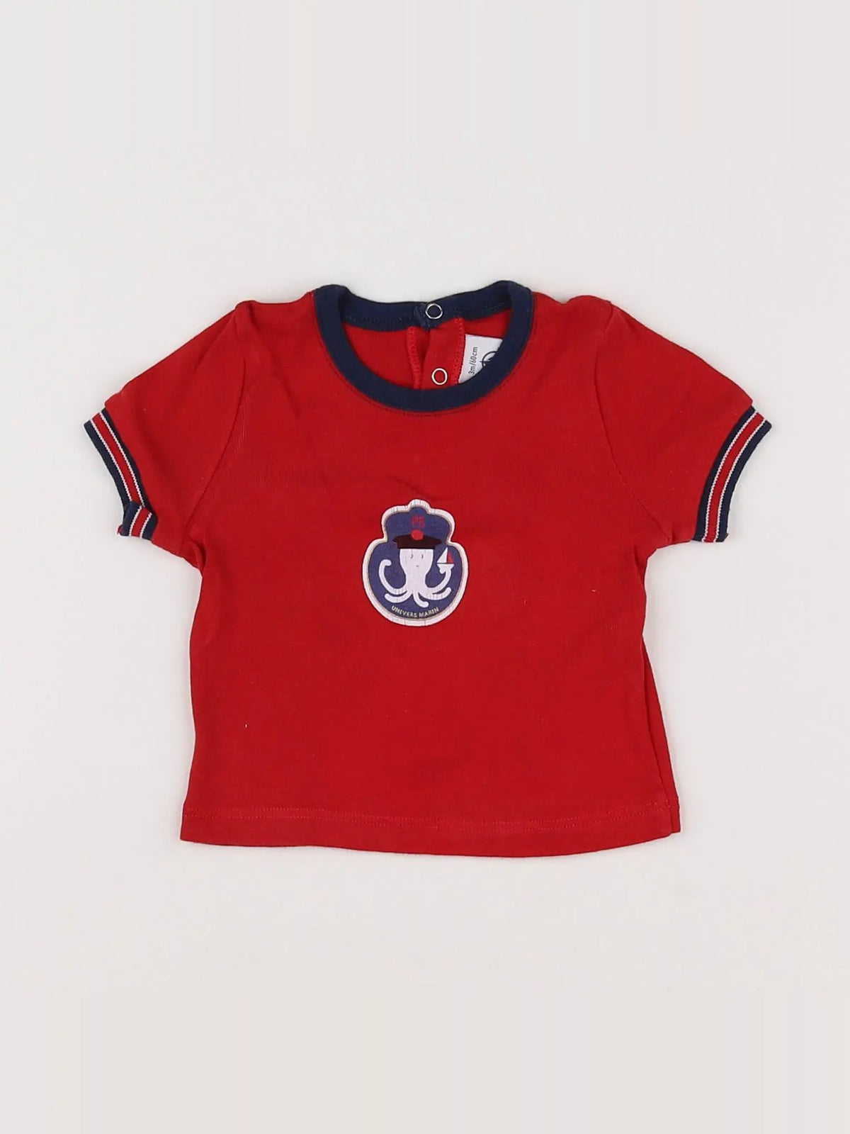Petit Bateau - tee-shirt rouge - 3 mois