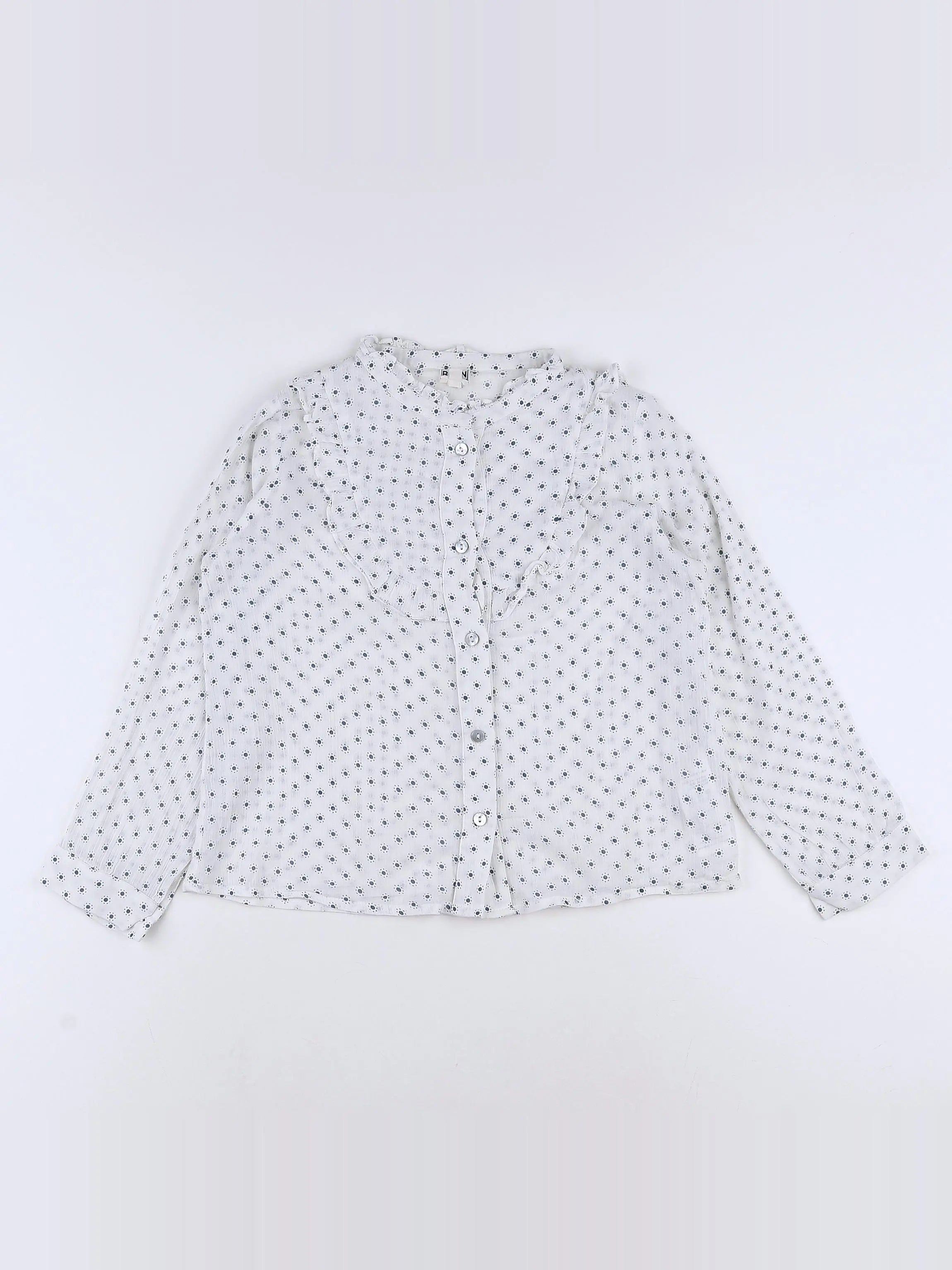 Bonton - blouse bleu, blanc - 8 ans