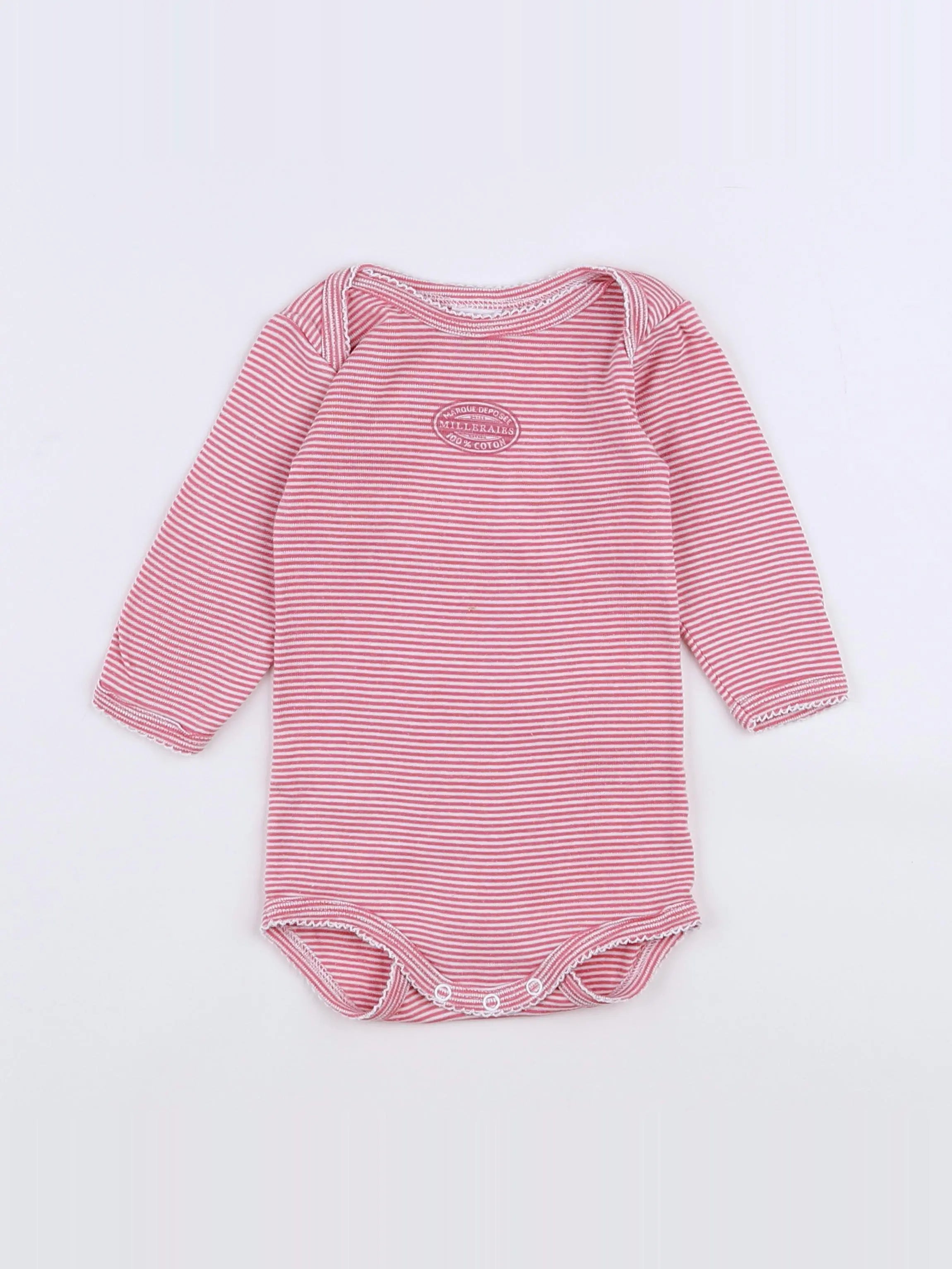 Petit Bateau - body rose - 3 mois