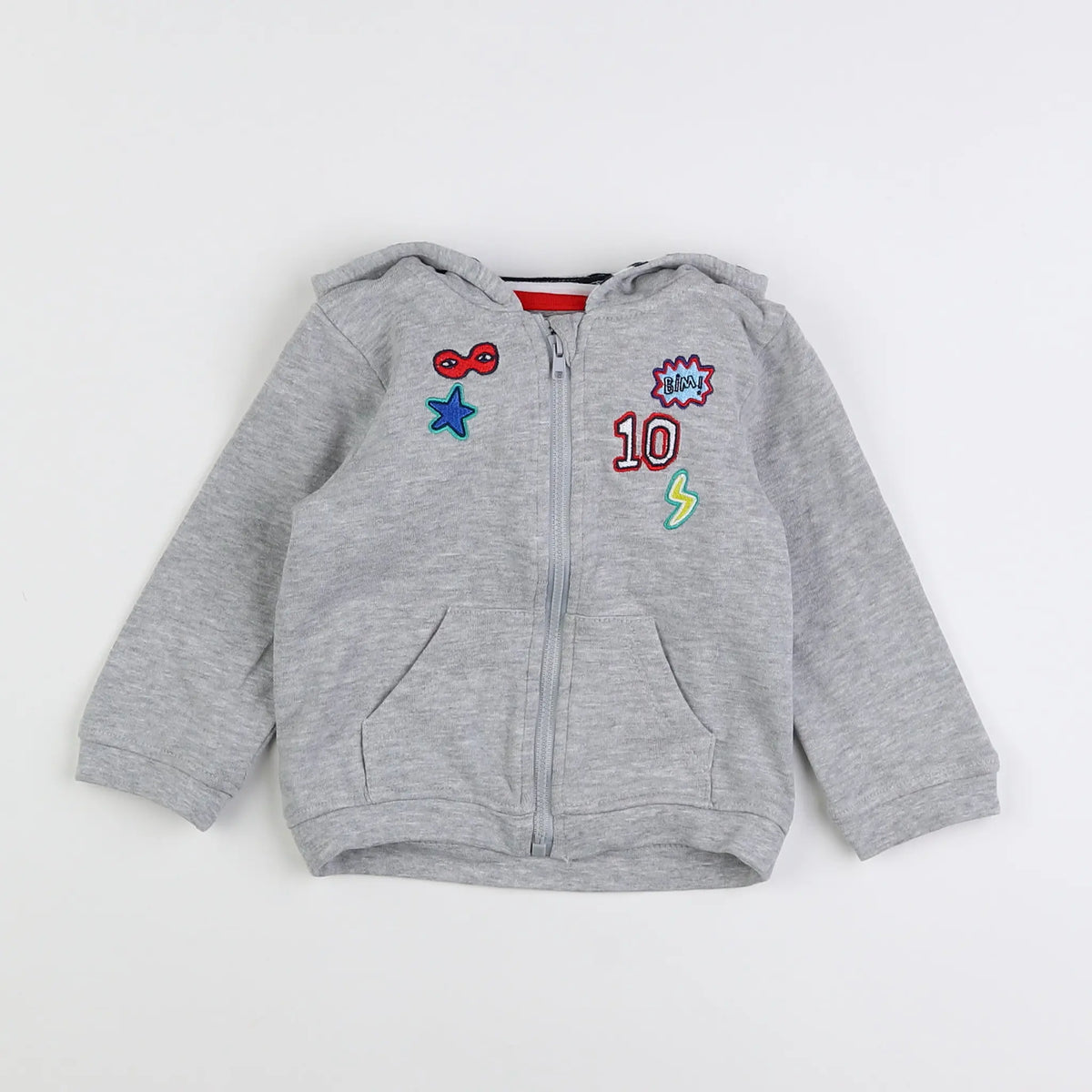 Vertbaudet - sweat gris - 12 mois