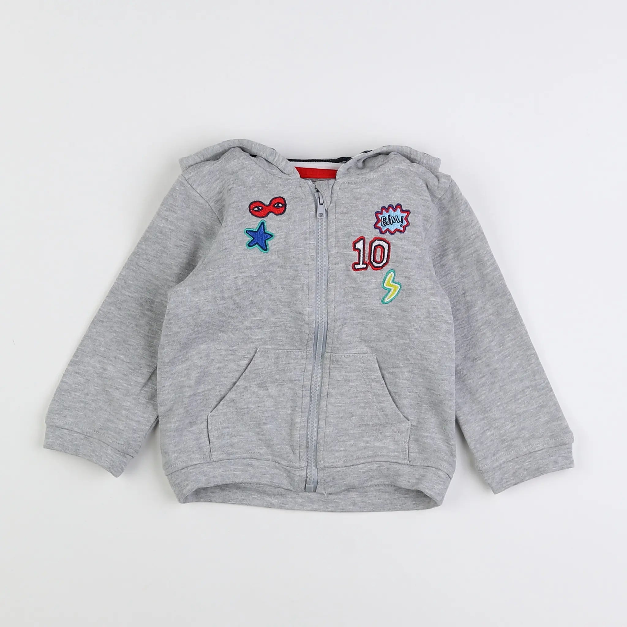 Vertbaudet - sweat gris - 12 mois