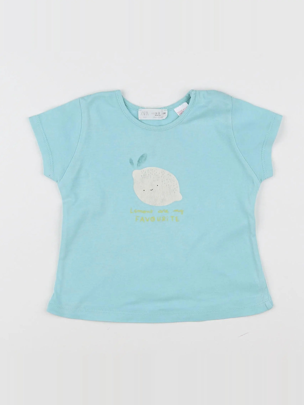 Zara - tee-shirt bleu - 9/12 mois
