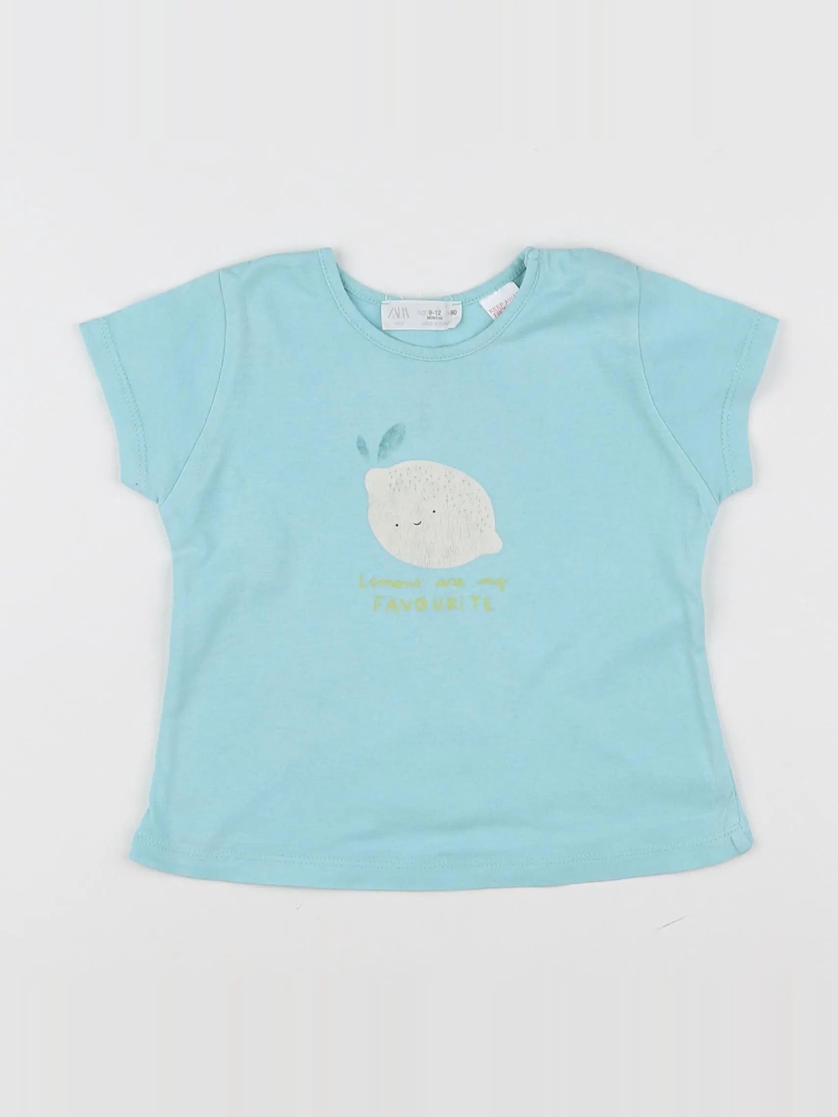 Zara - tee-shirt bleu - 9/12 mois