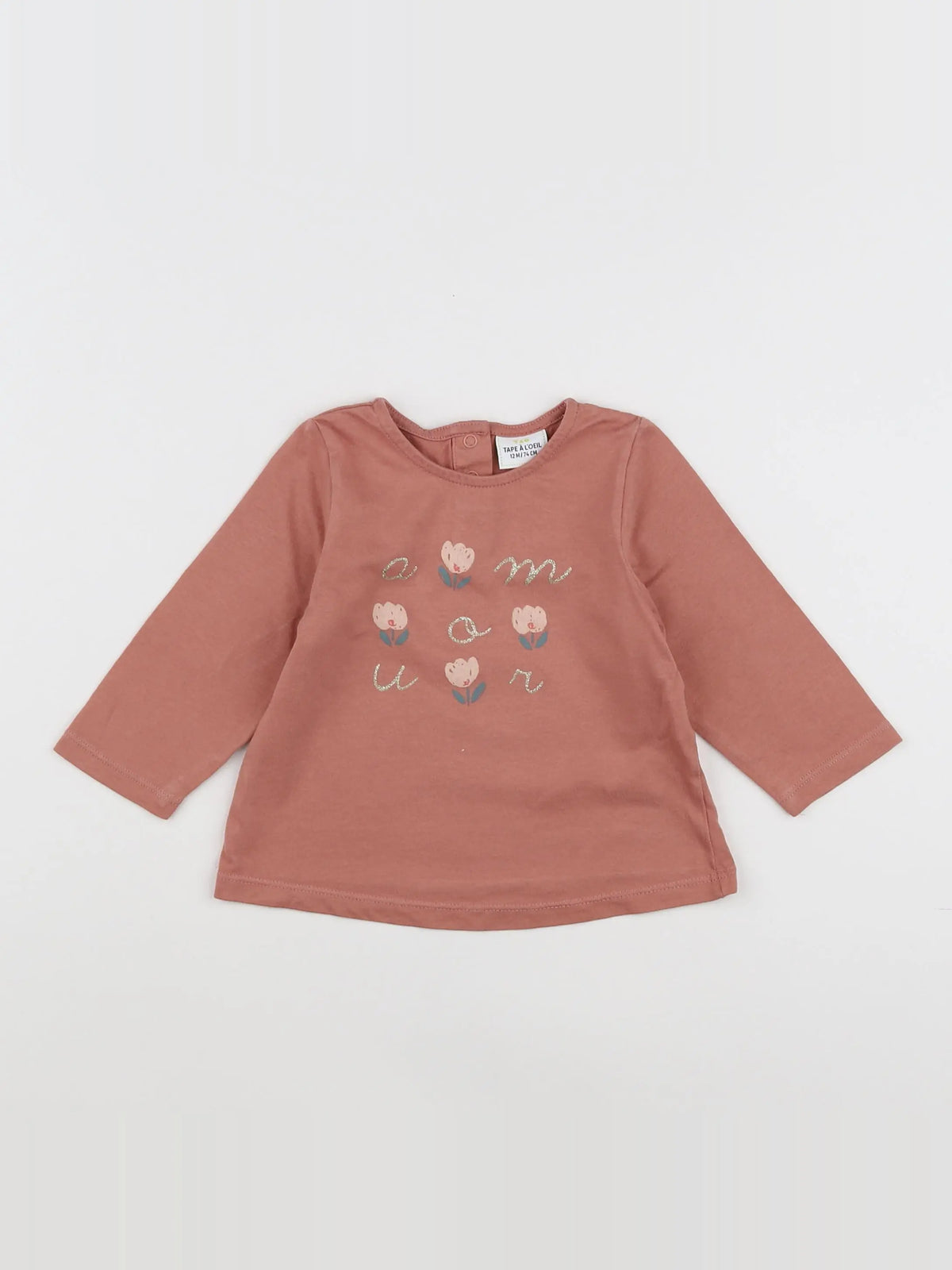 Tape à l'oeil - tee-shirt rose - 12 mois