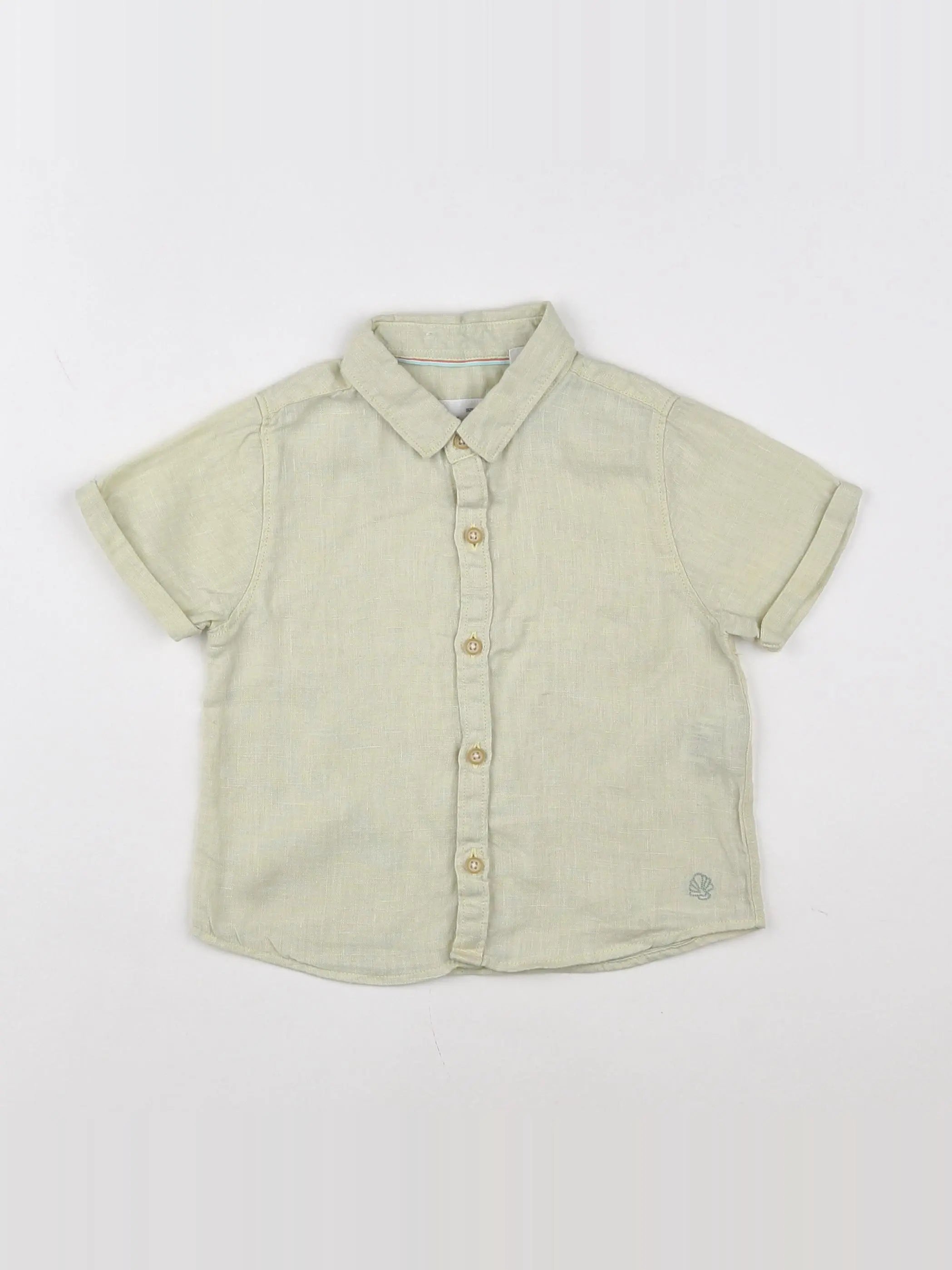 Zara - chemise jaune - 9/12 mois