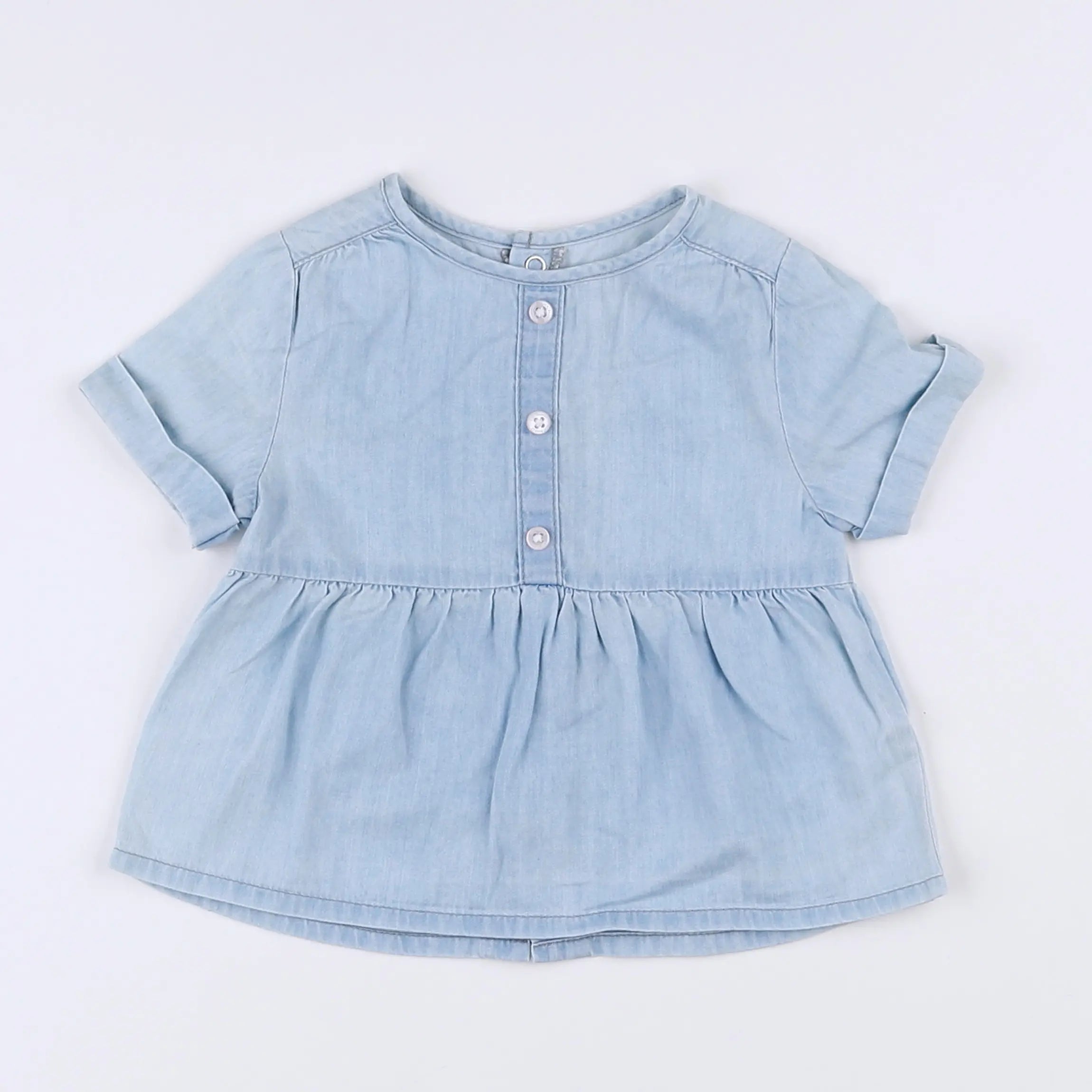 Vertbaudet - blouse bleu - 3 mois
