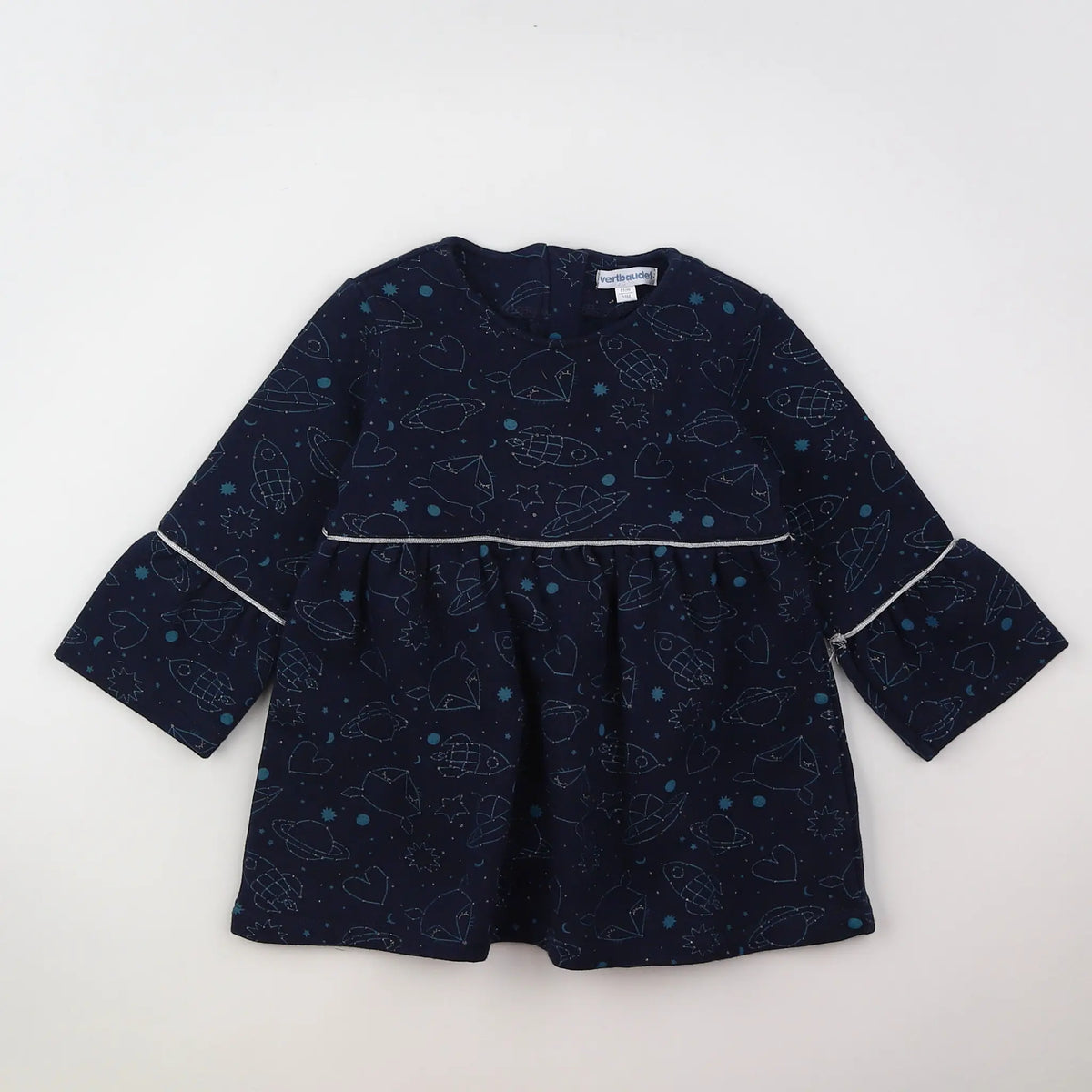 Vertbaudet - robe bleu - 18 mois