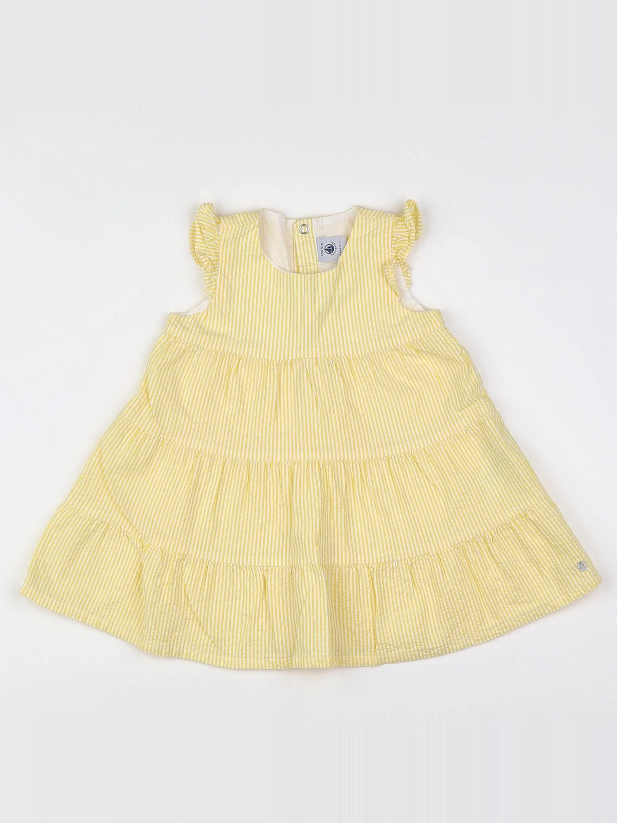 Petit Bateau - robe jaune - 12 mois