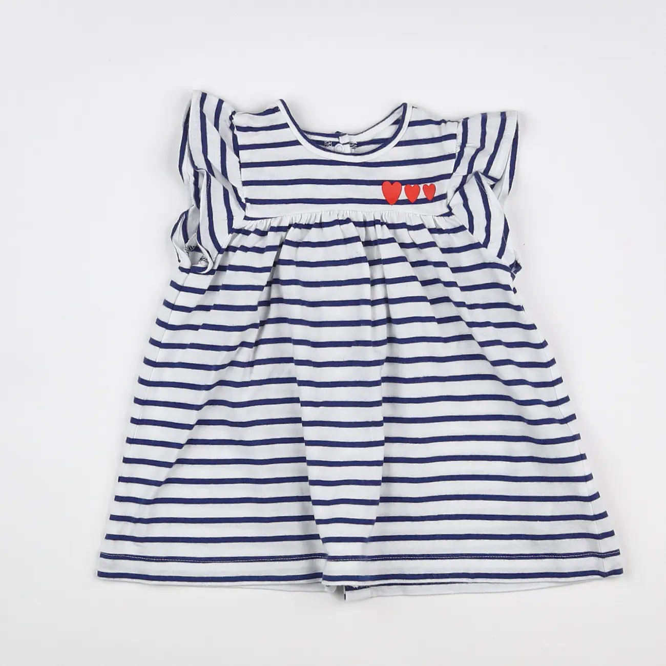 Vertbaudet - robe bleu, rouge - 6 mois
