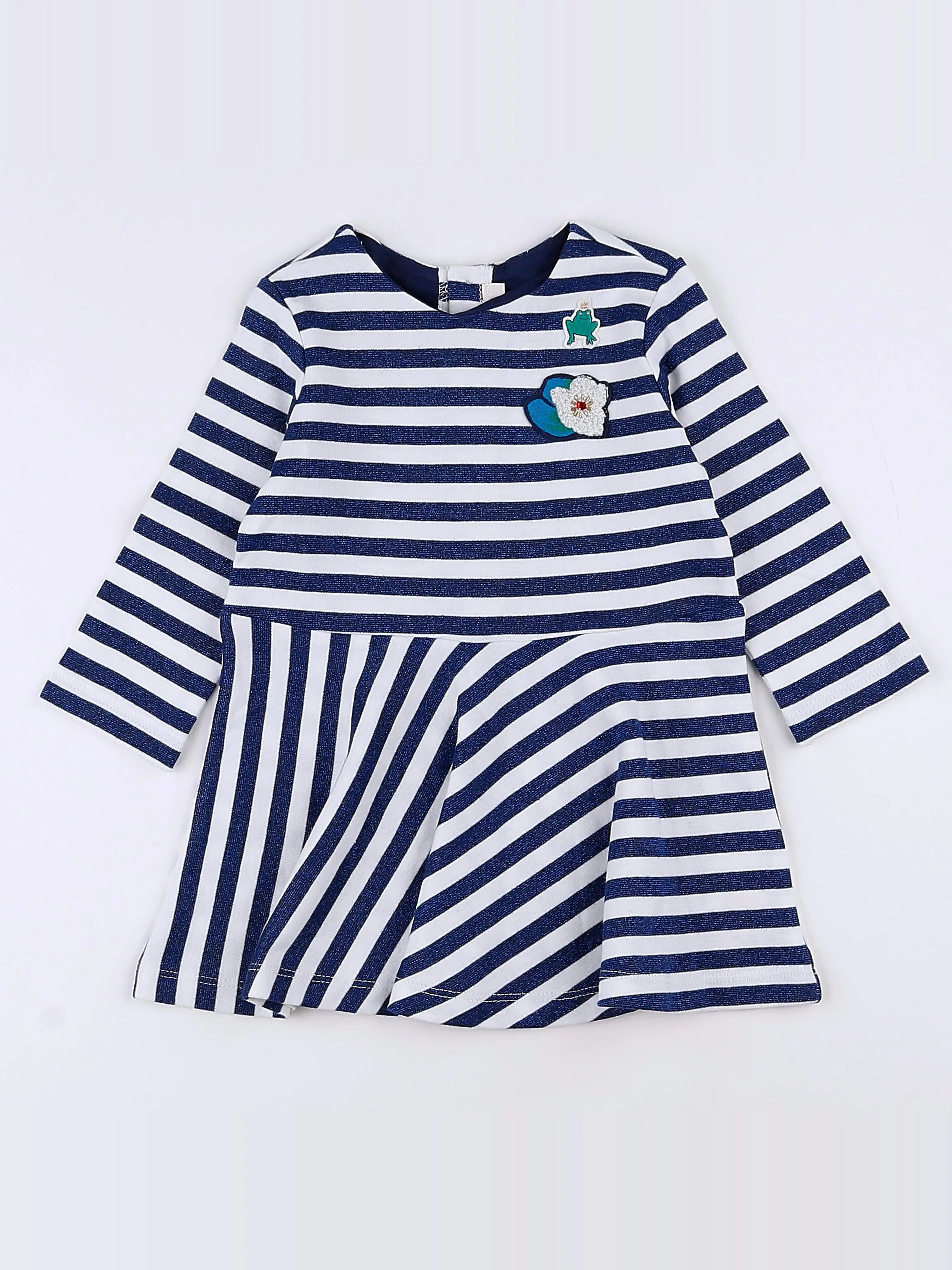 Catimini - robe blanc, bleu - 18 mois