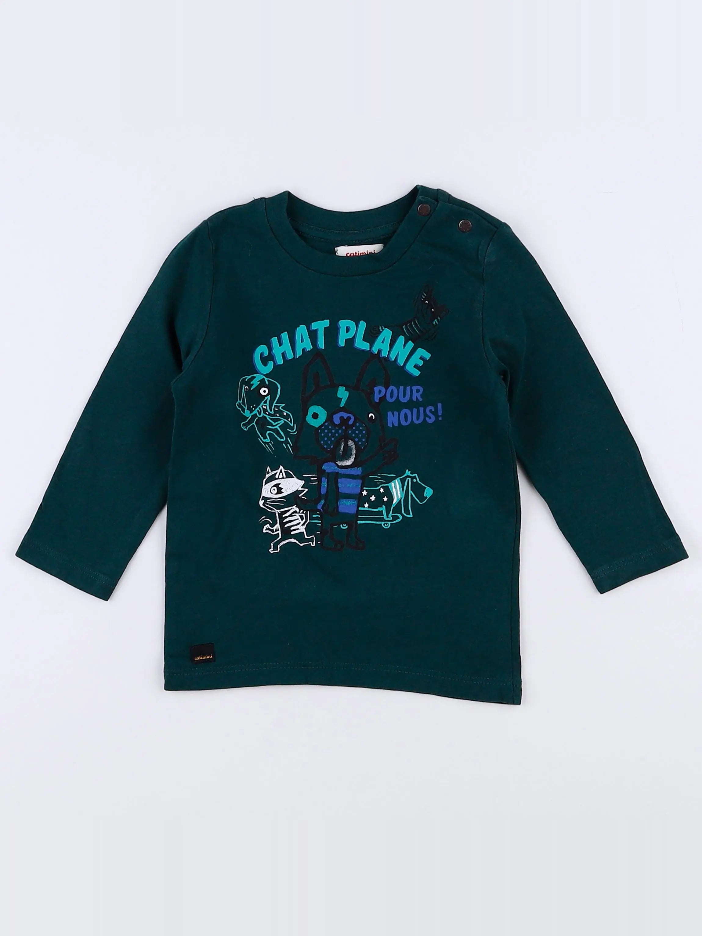 Catimini - tee-shirt vert - 12 mois