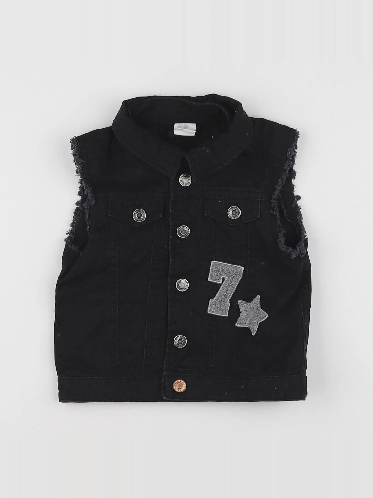 H&M - veste noir - 9/12 mois
