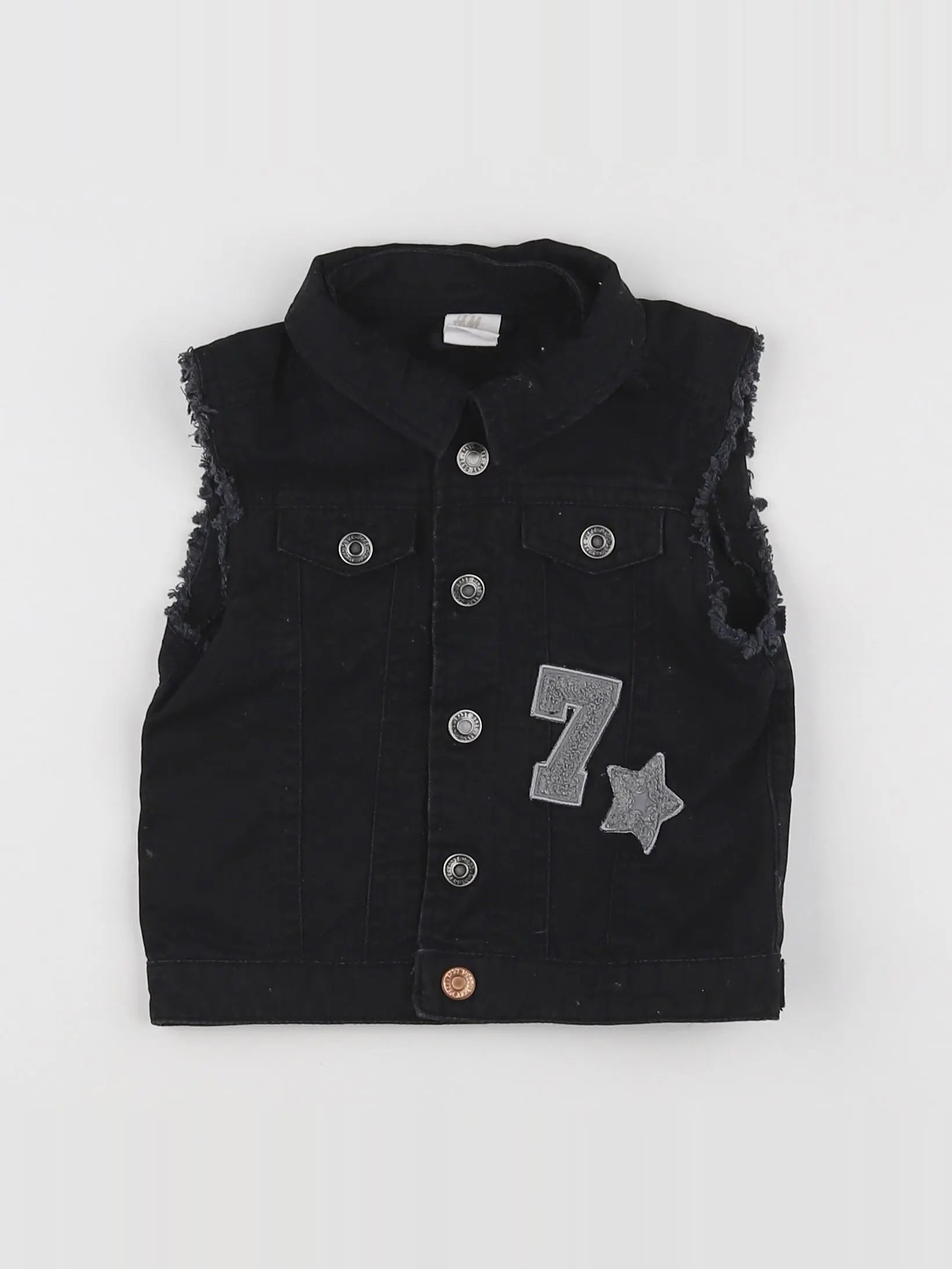 H&M - veste noir - 9/12 mois