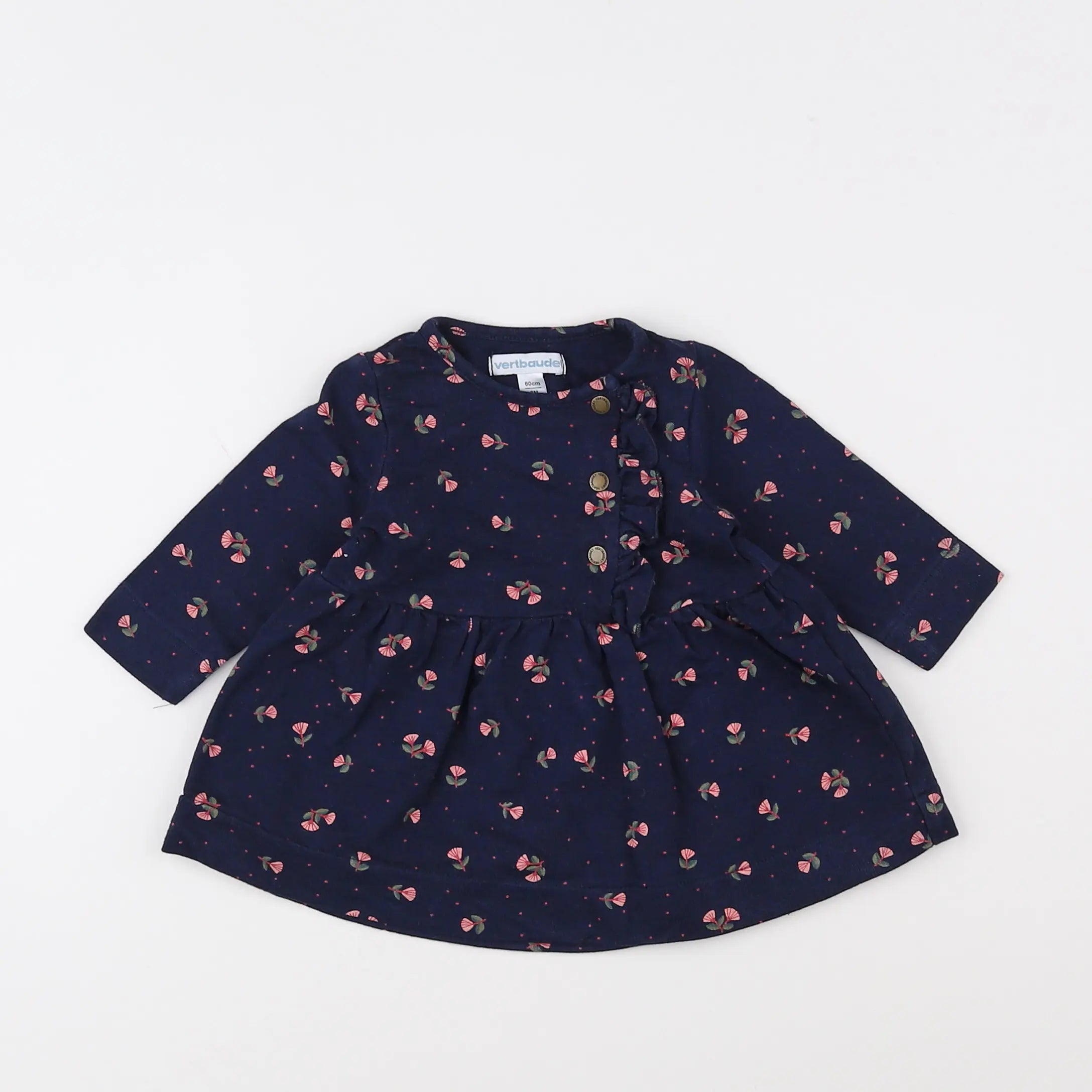 Vertbaudet - robe bleu - 3 mois