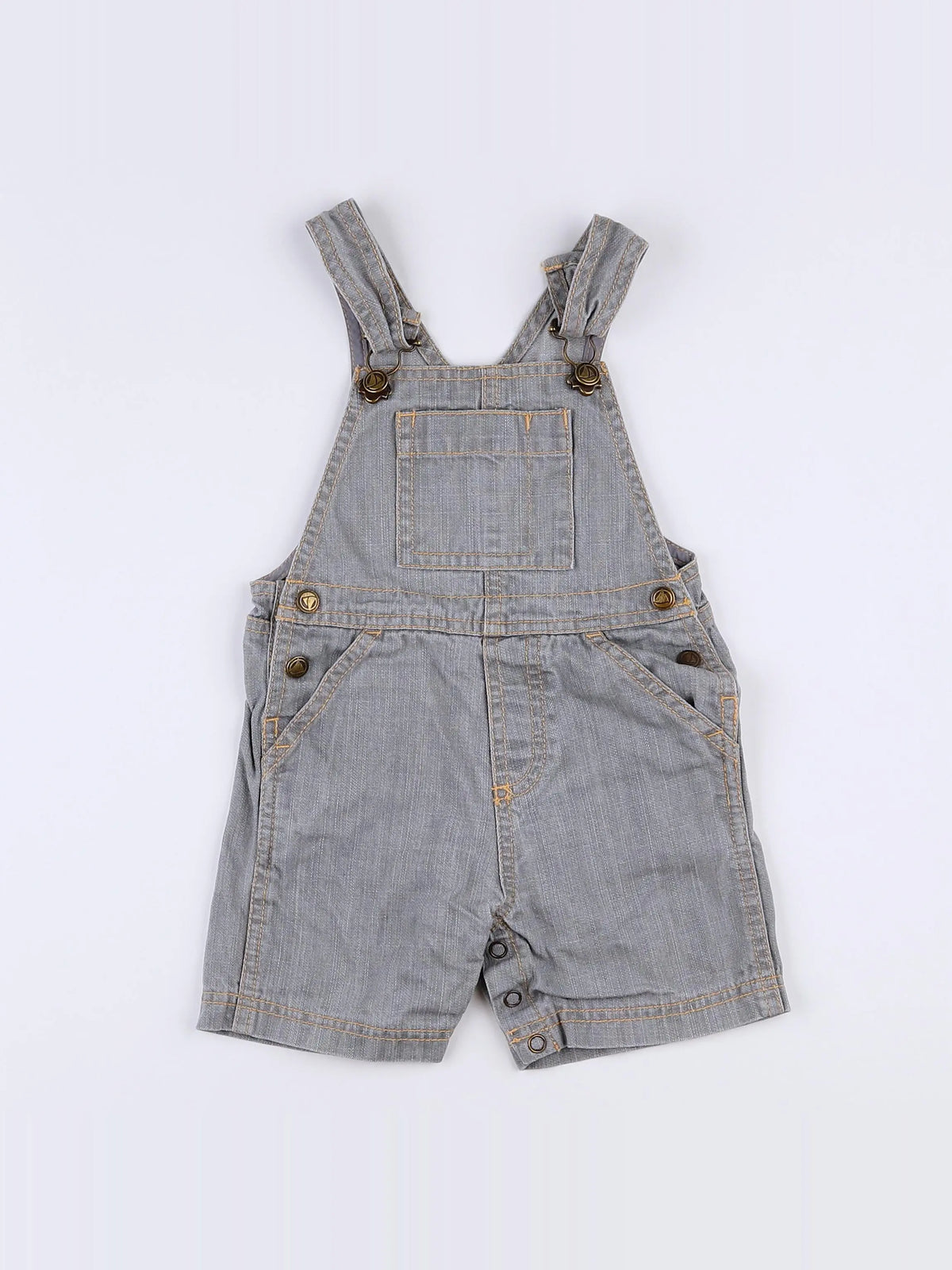 Petit Bateau - salopette gris - 12 mois