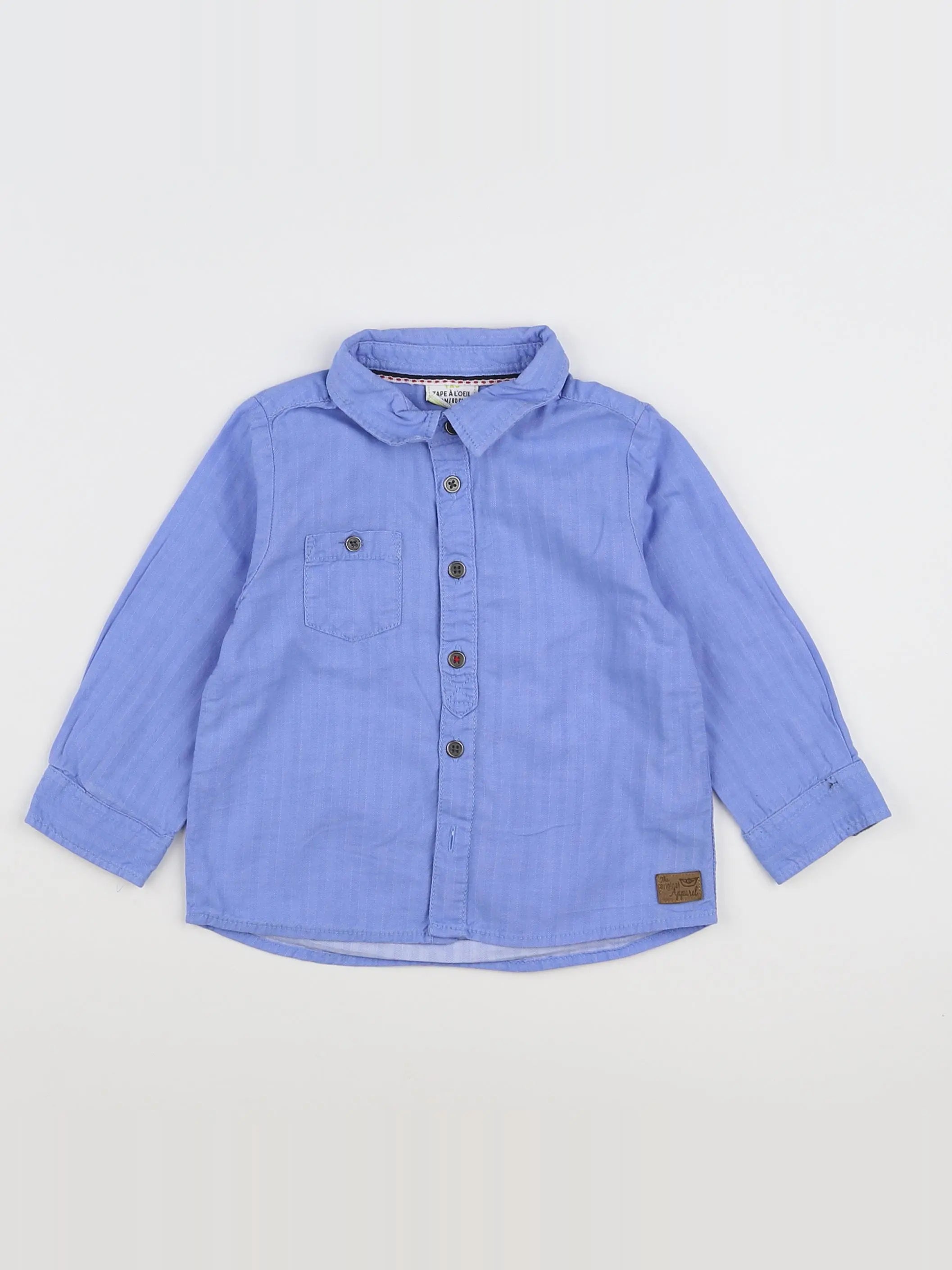 Tape à l'oeil - chemise bleu - 18 mois