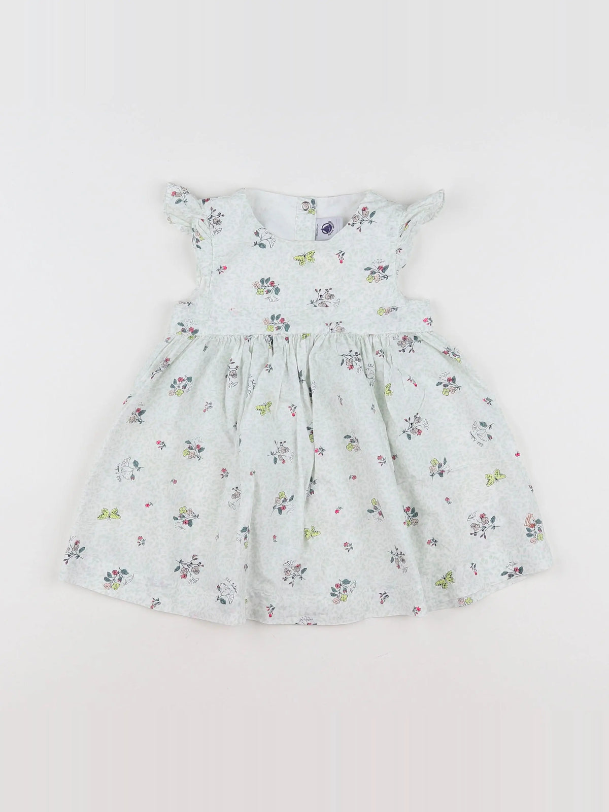Petit Bateau - robe blanc - 12 mois