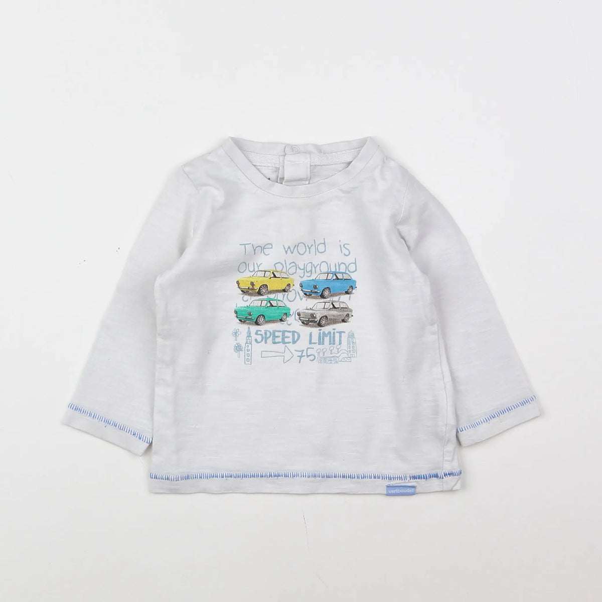 Vertbaudet - tee-shirt blanc - 12 mois