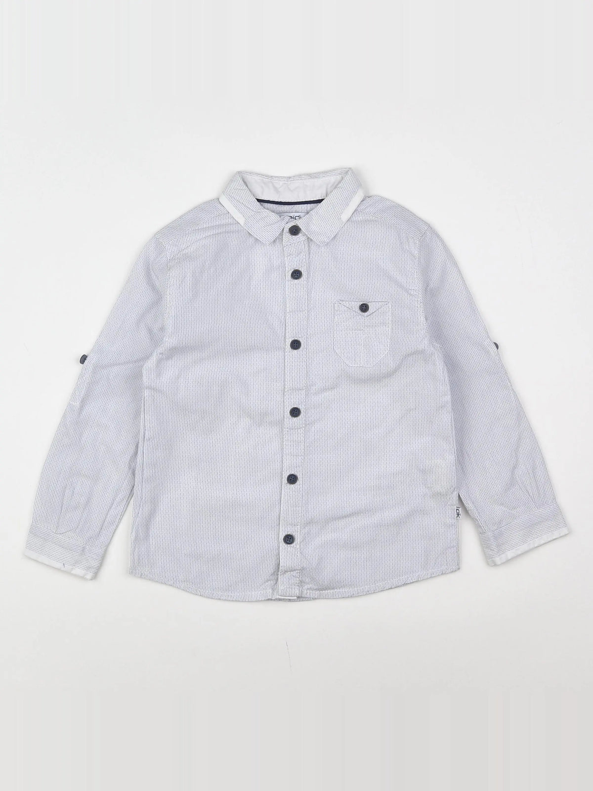 Okaidi - chemise blanc, bleu - 3 ans