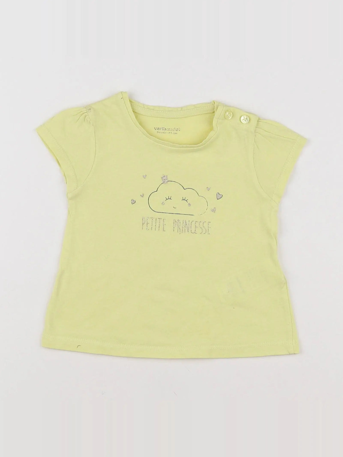 Vertbaudet - tee-shirt jaune - 9 mois