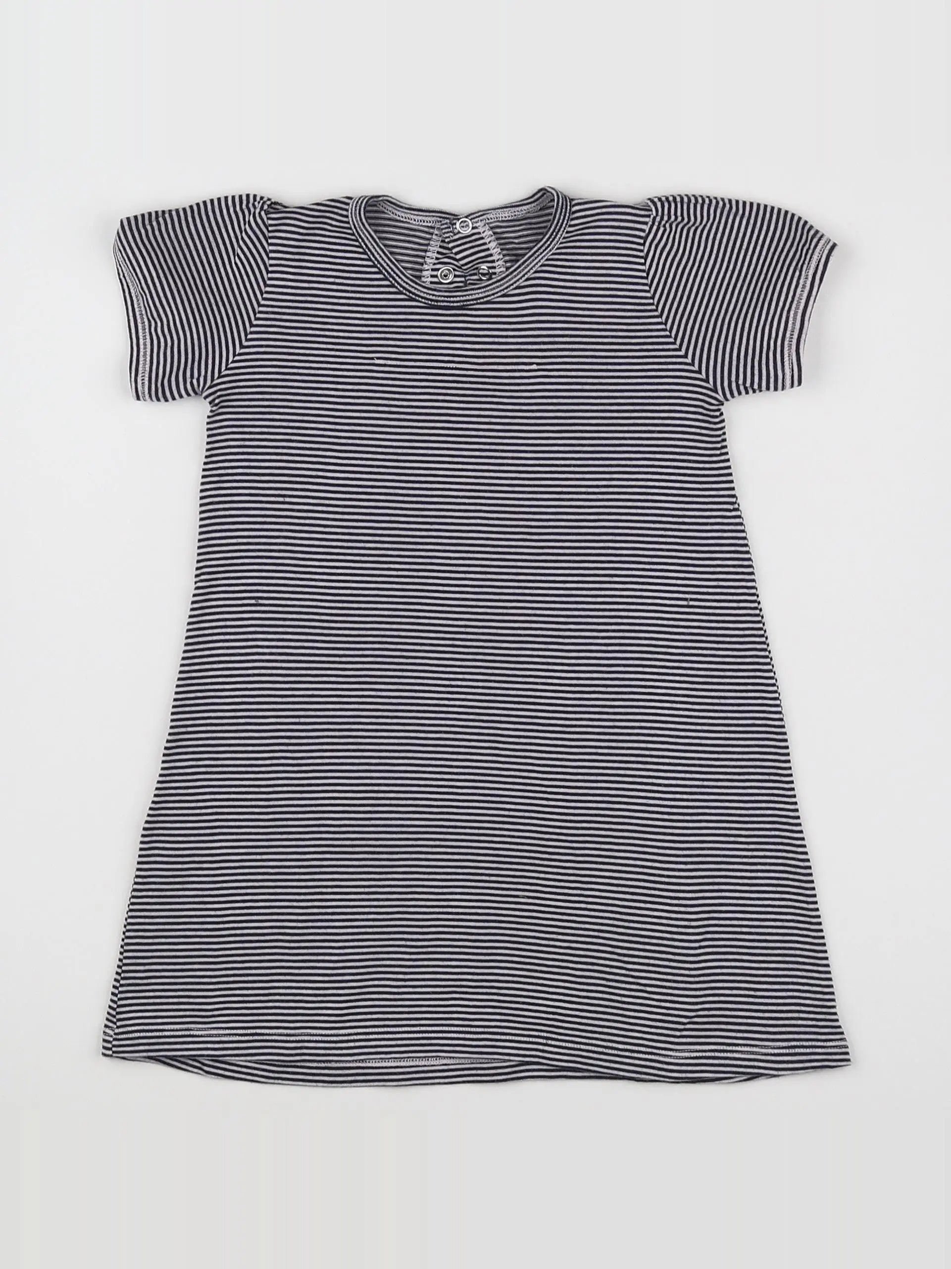 Petit Bateau - robe bleu - 12 mois