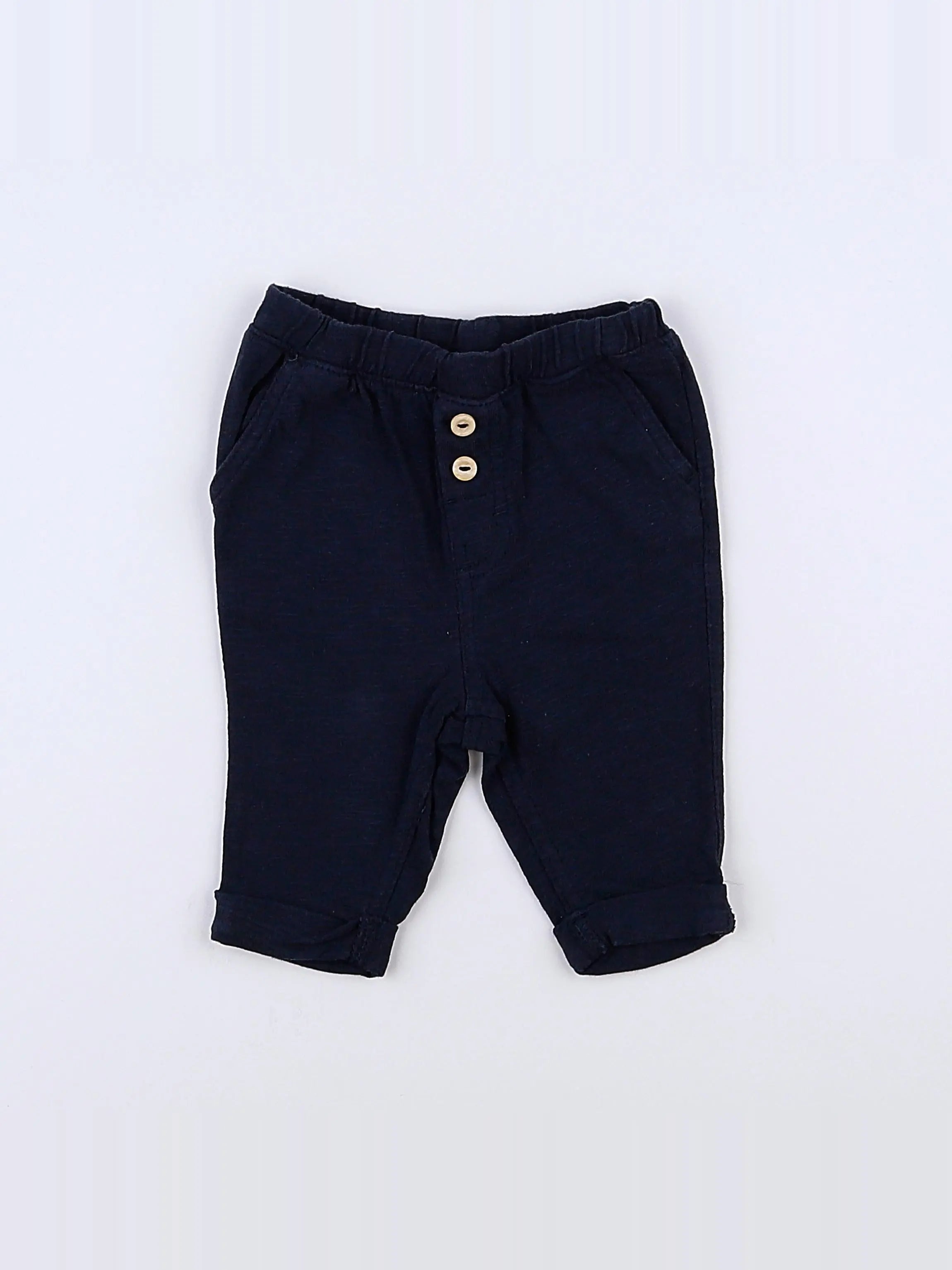 H&M - pantalon bleu - 3 mois