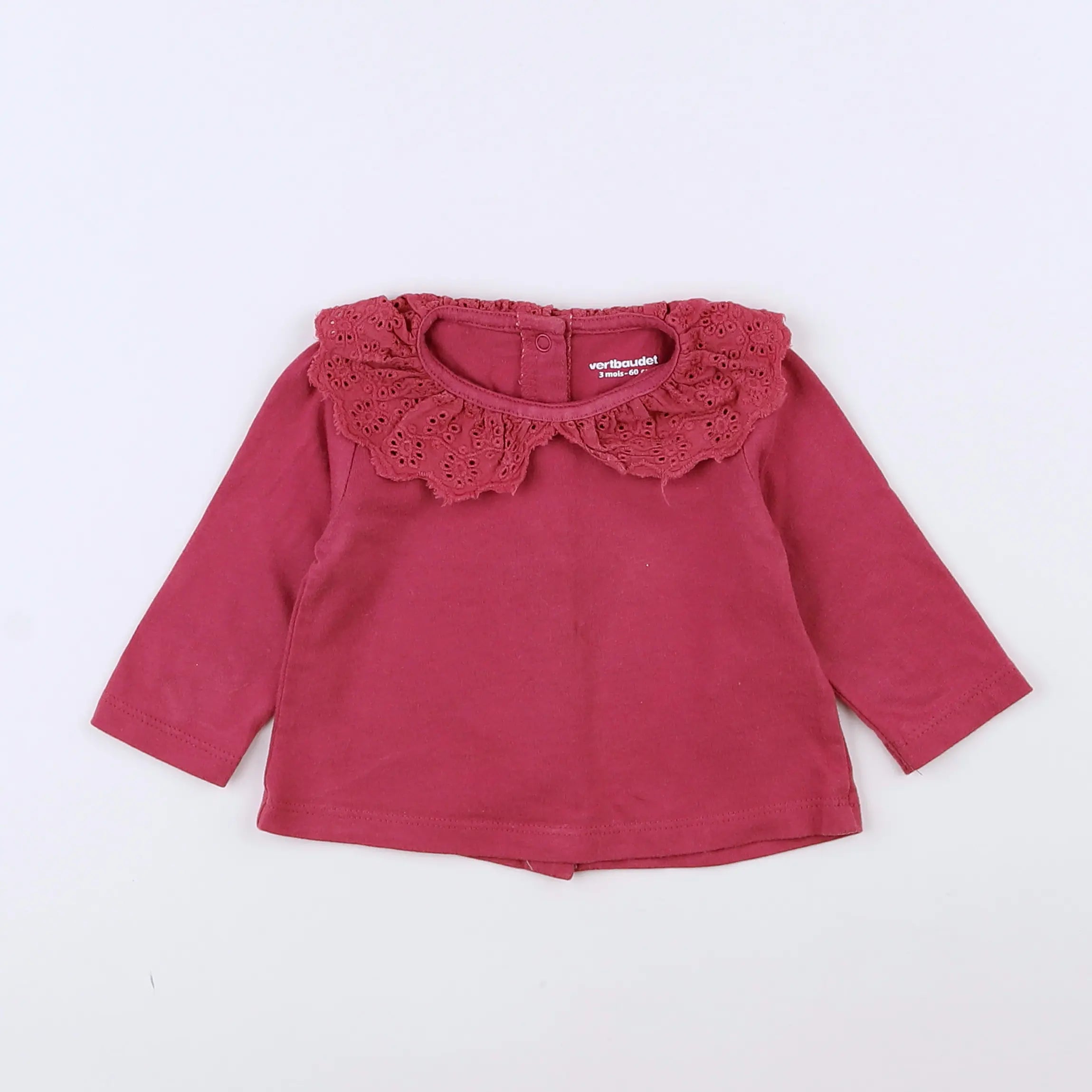 Vertbaudet - tee-shirt rose - 3 mois