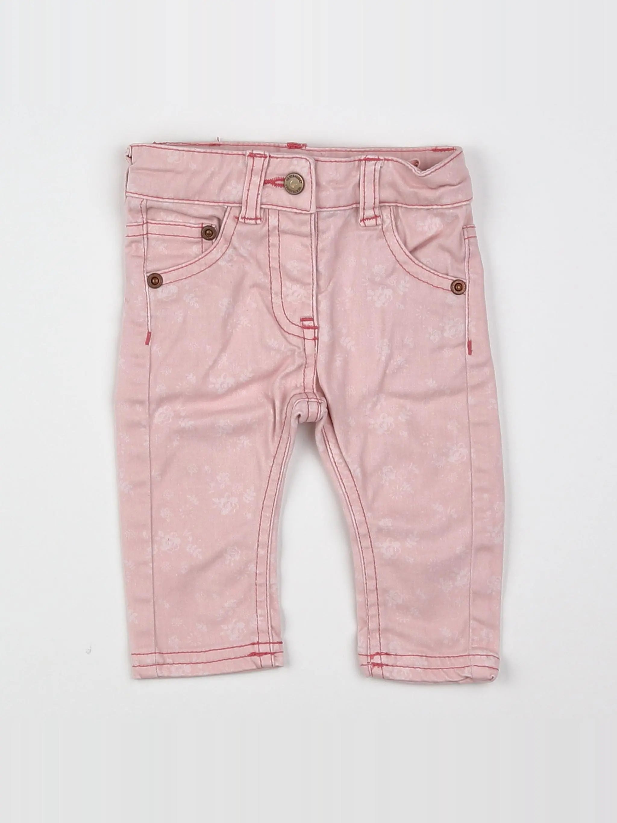Vertbaudet - jean rose - 3 mois